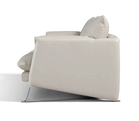 Divani Casa Janina  Light Grey Leather Sofa