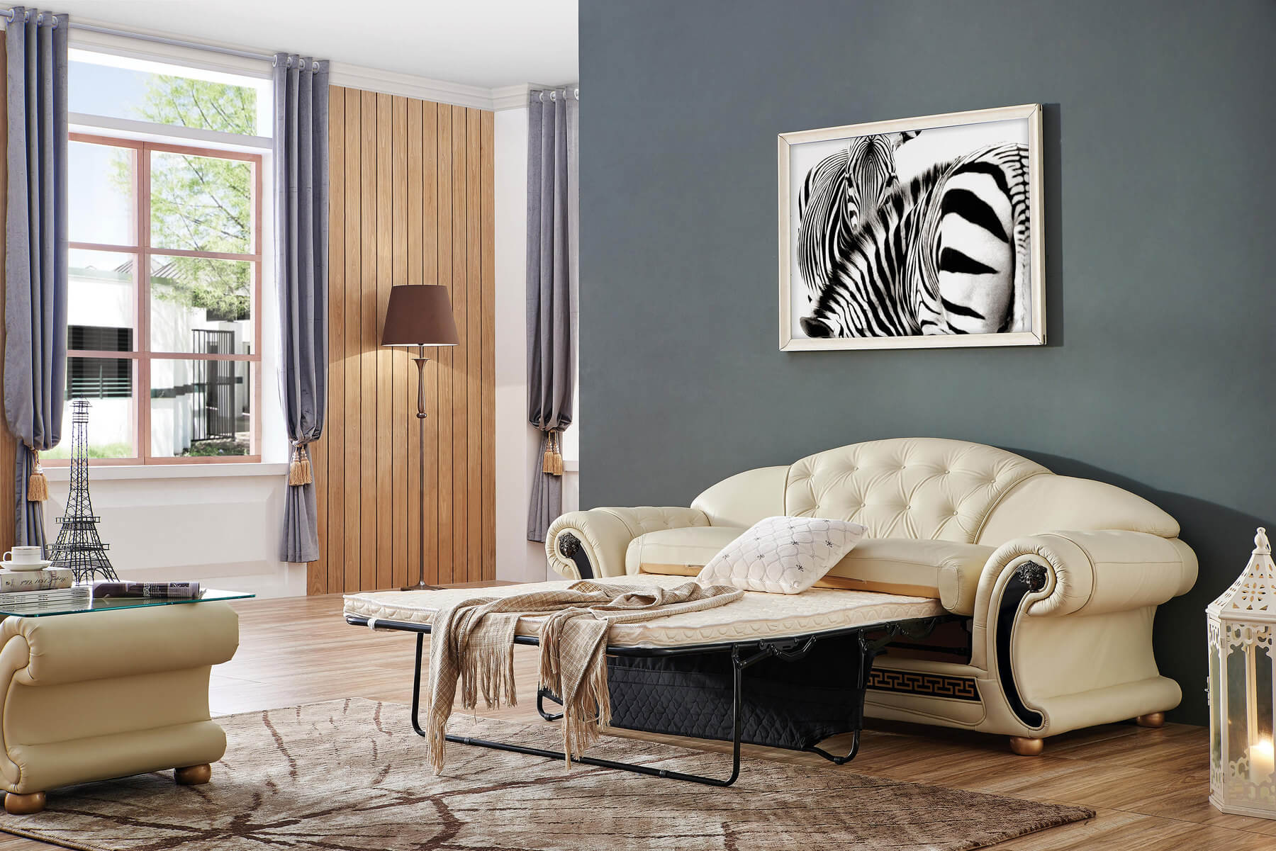 Apolo Leather/Split Living Room Set by ESF Furniture