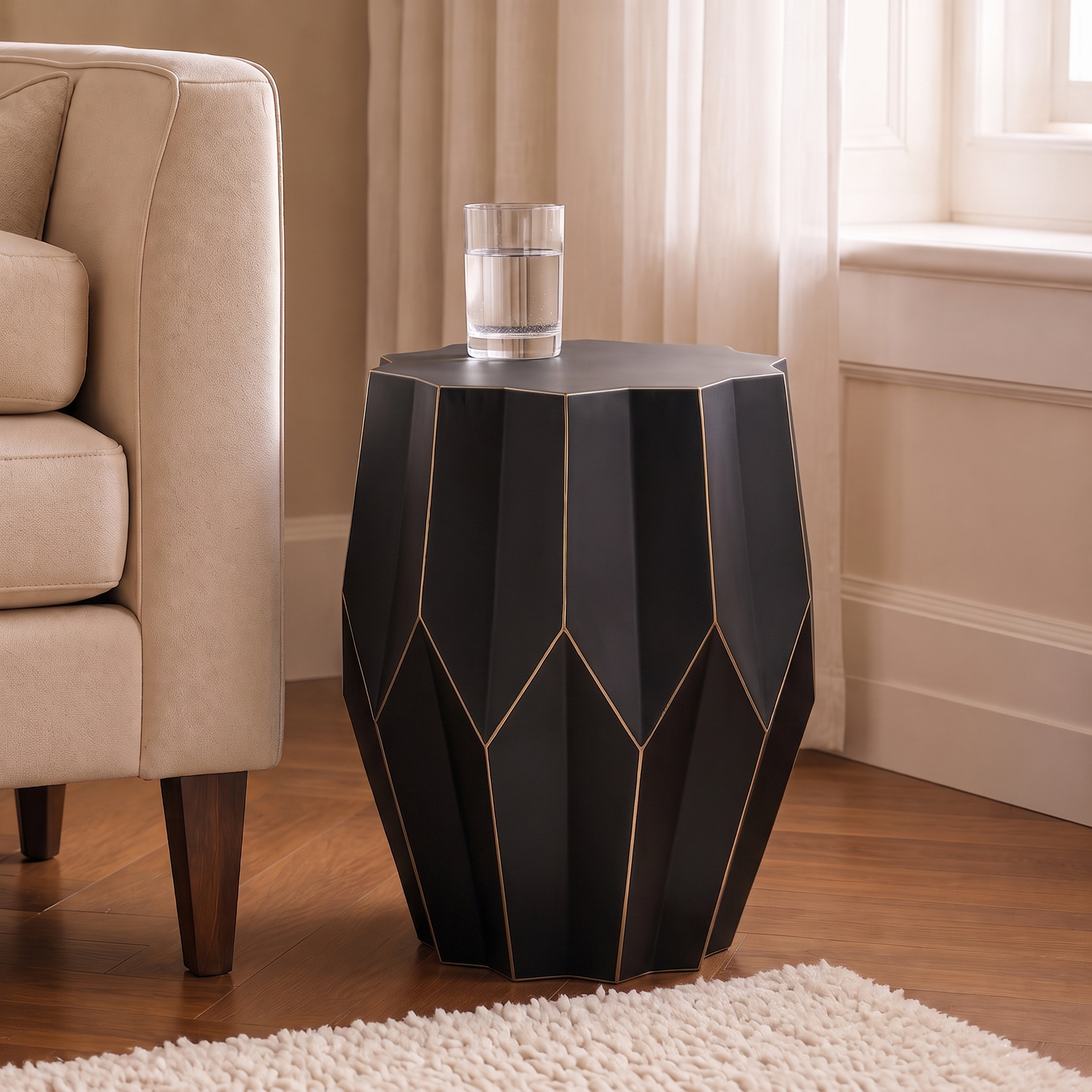 401 Round Metal End Table