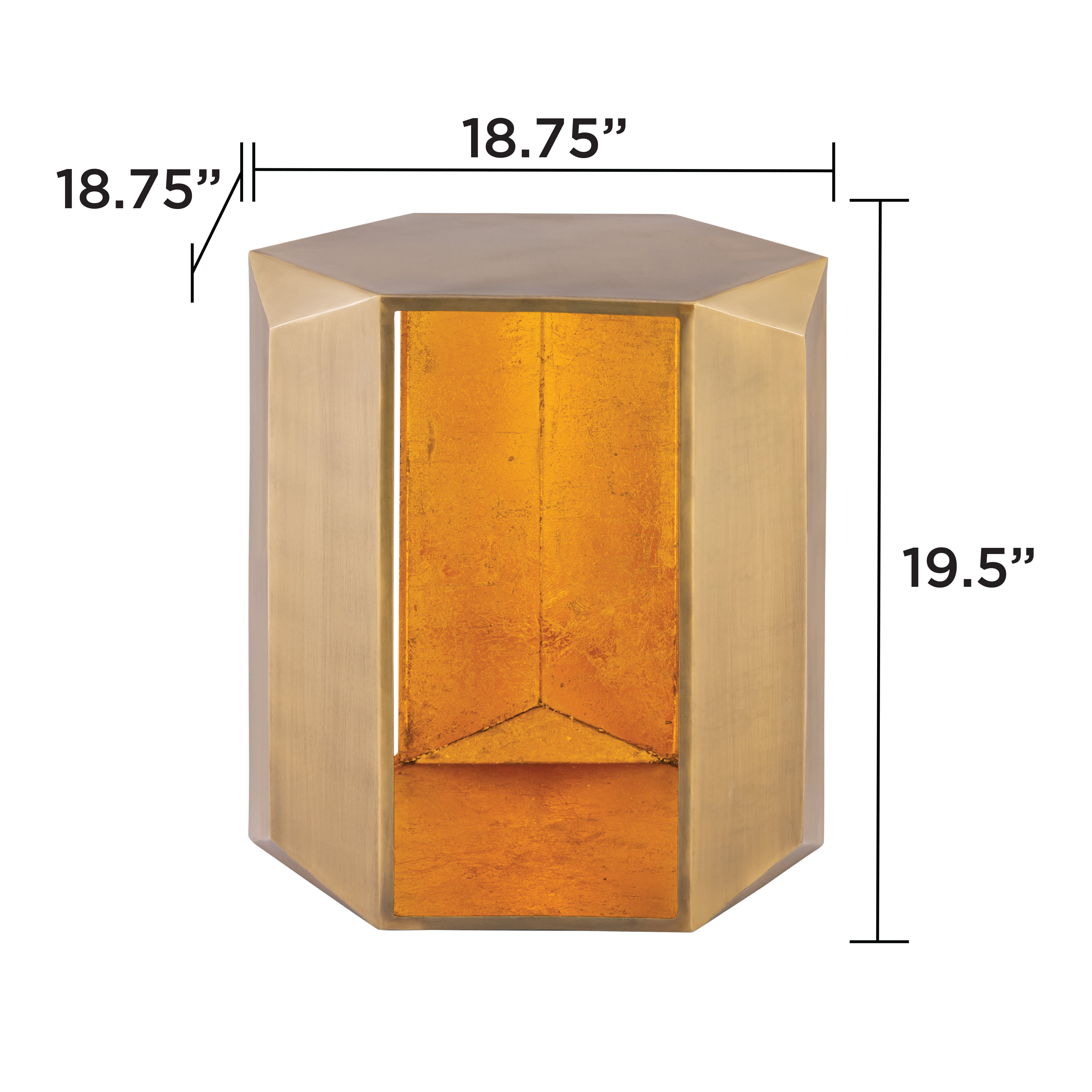 529 Hexagon Metal End Table