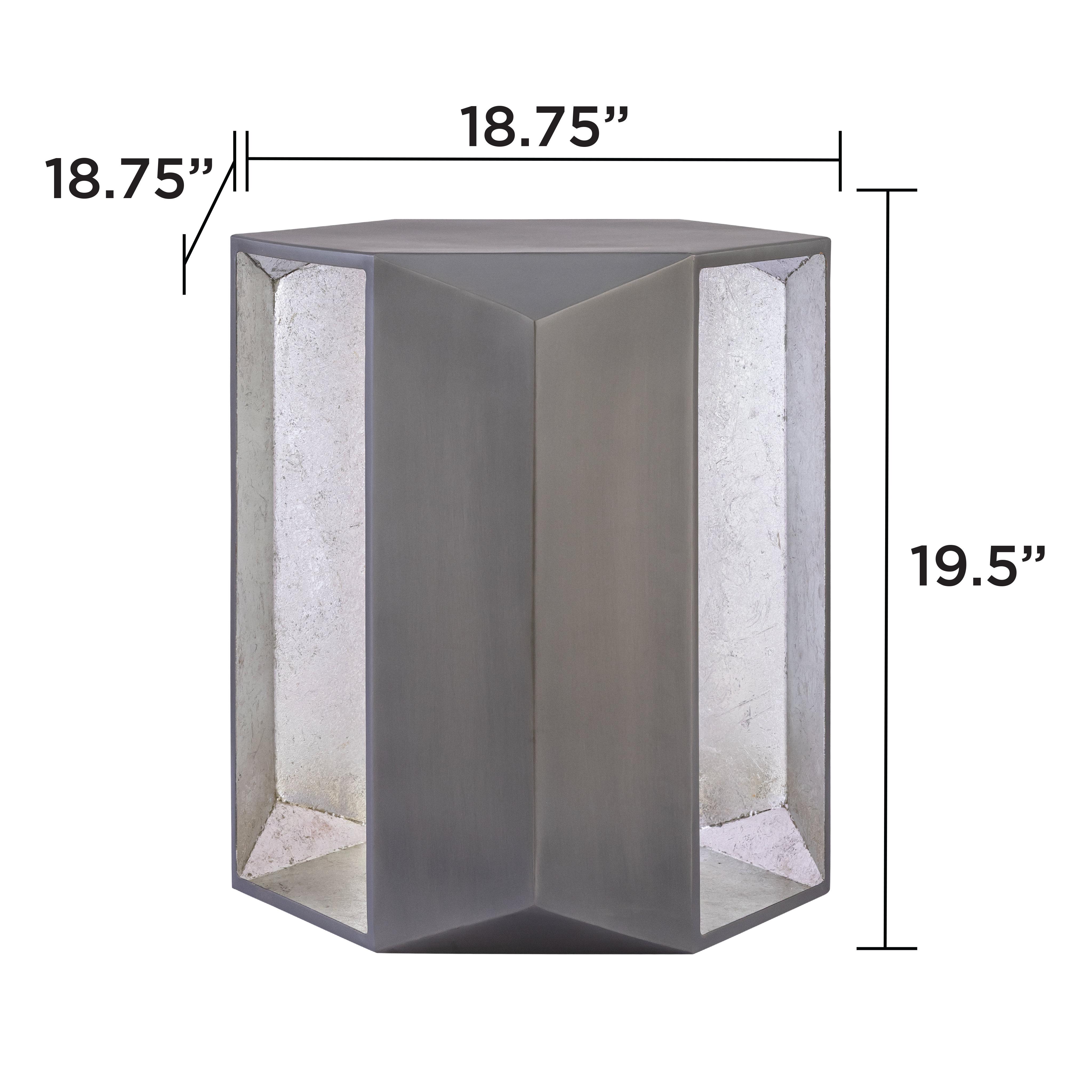 529 Hexagon Metal End Table