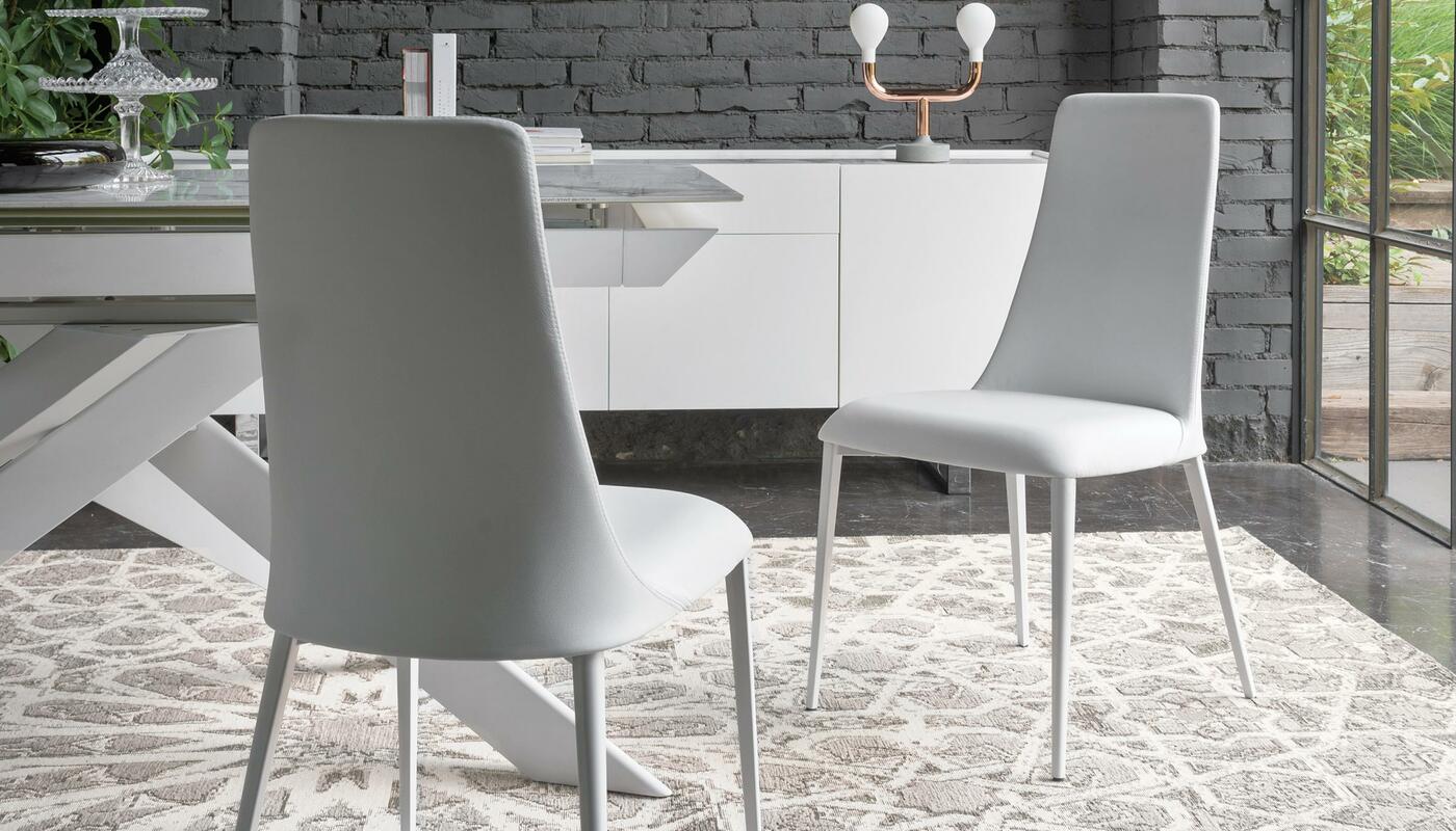 Etoile Fabric/Metal Customizable Upholstered Dining Chair