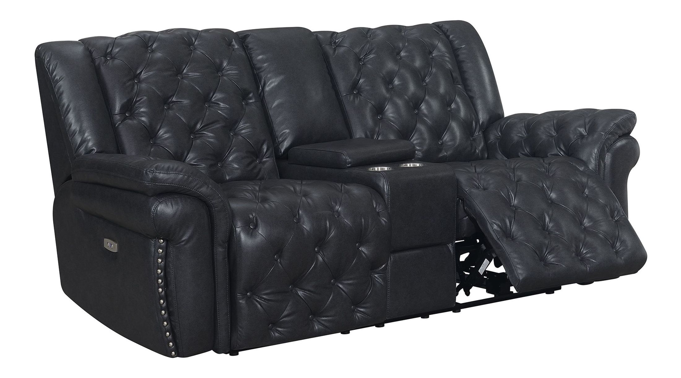 Evelyn Polyester Microfiber/Leather Air Power Reclining Living Room Set