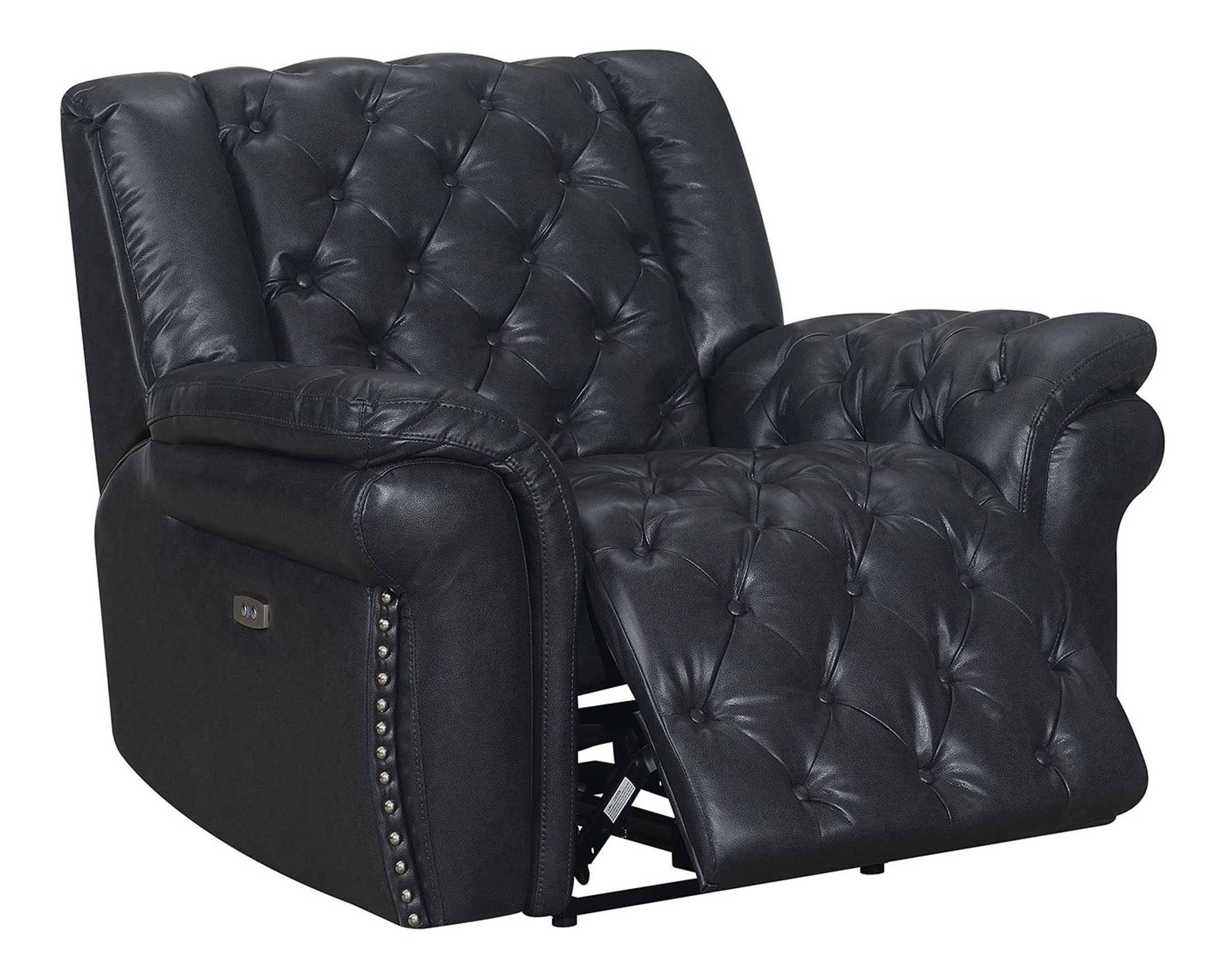 Evelyn Polyester Microfiber/Leather Air Power Recliner