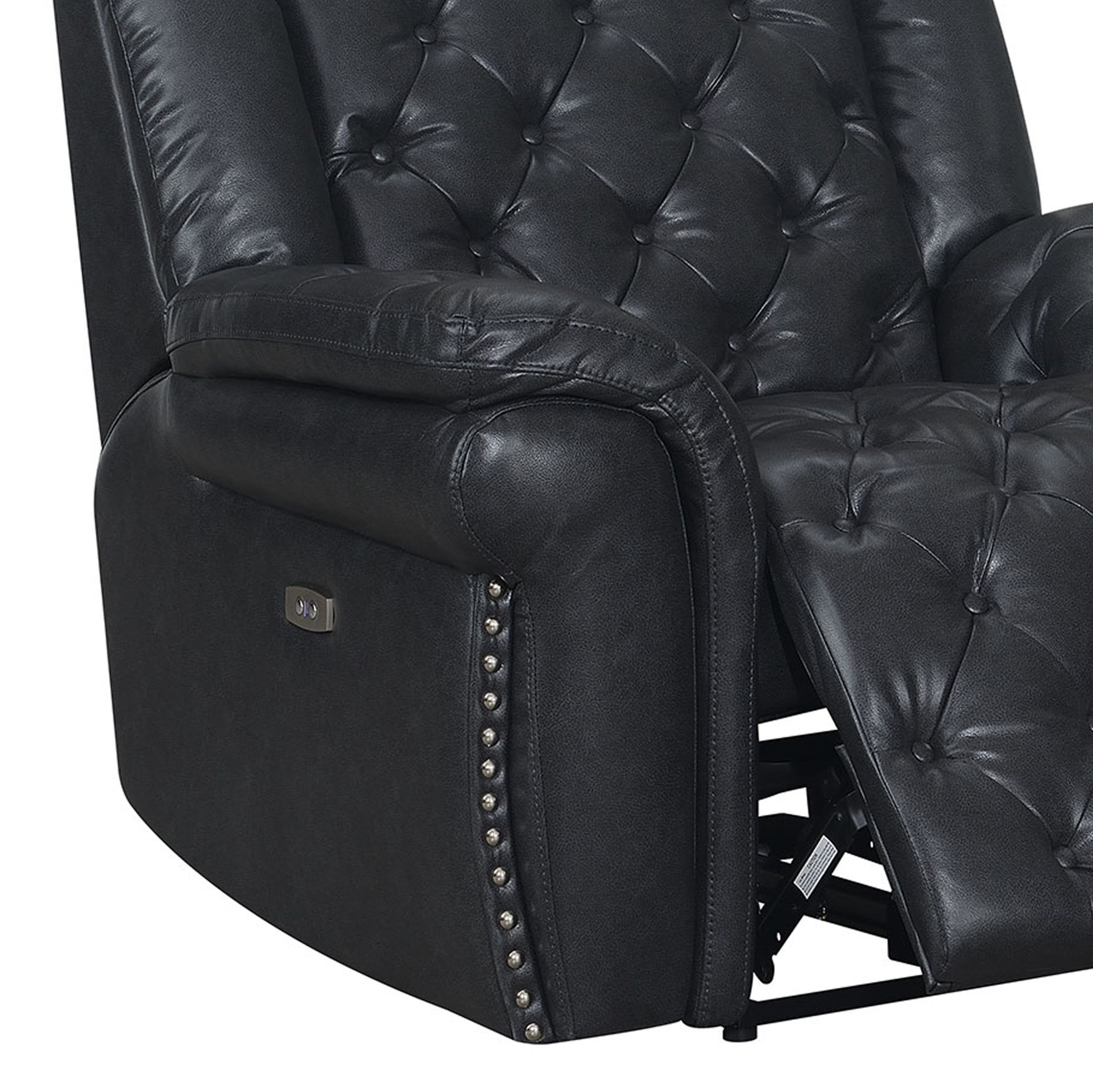 Evelyn Polyester Microfiber/Leather Air Power Reclining Living Room Set