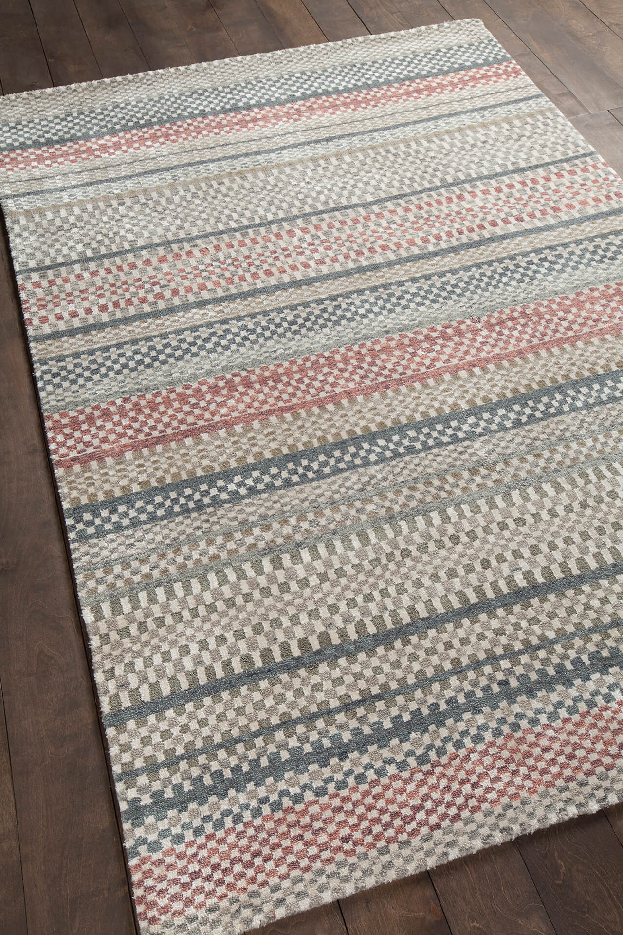 Evora Wool/Viscose Rectangular Hand-woven Rug