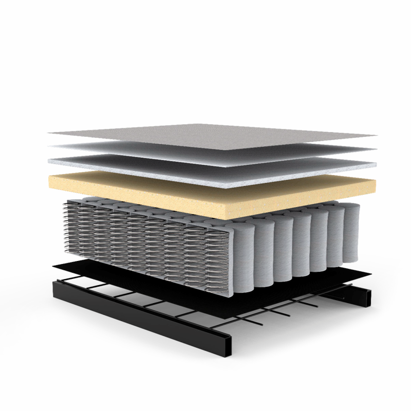 Deluxe Excess Fabric Ottoman w/Chrome Legs