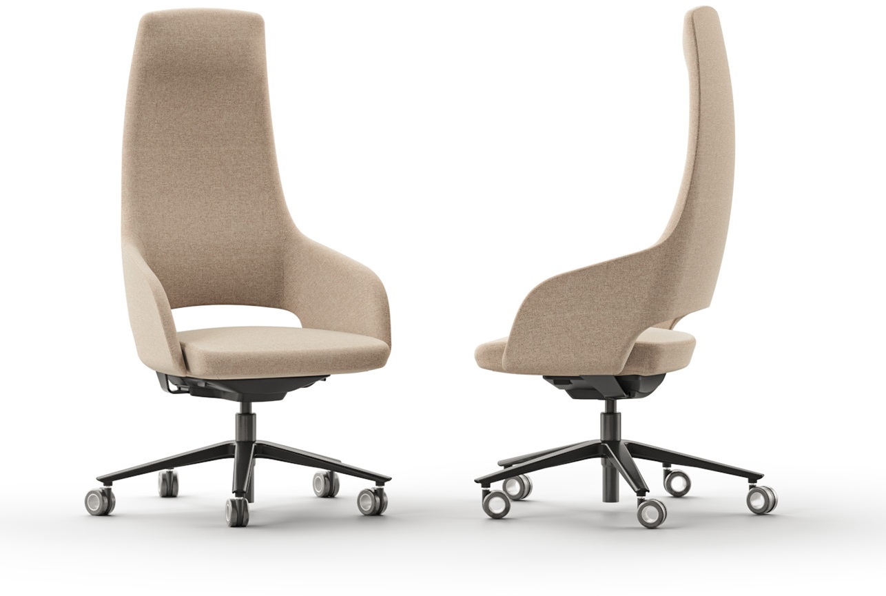 Sandie Swivel Adjustable Executive Chair w/Weight Sensitive Synchro Mechanism w/3 Locking Positions & 5-Star Base w/Castors