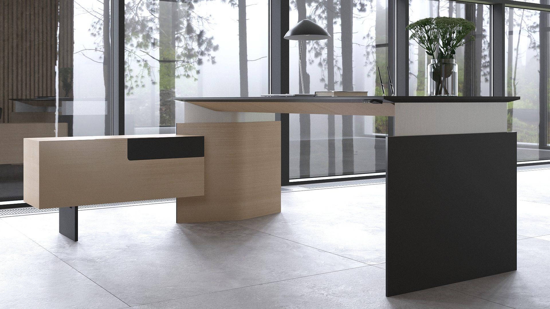 Move Executive Office Set w/Sit-stand Desk