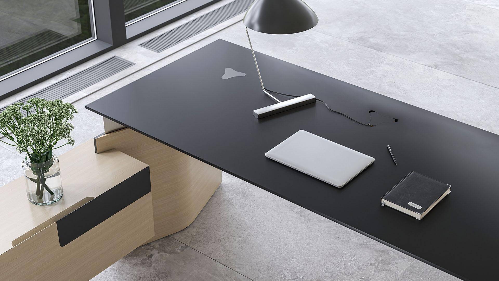 Move & Lead Veneer Rectangular Executive Sit-Stand