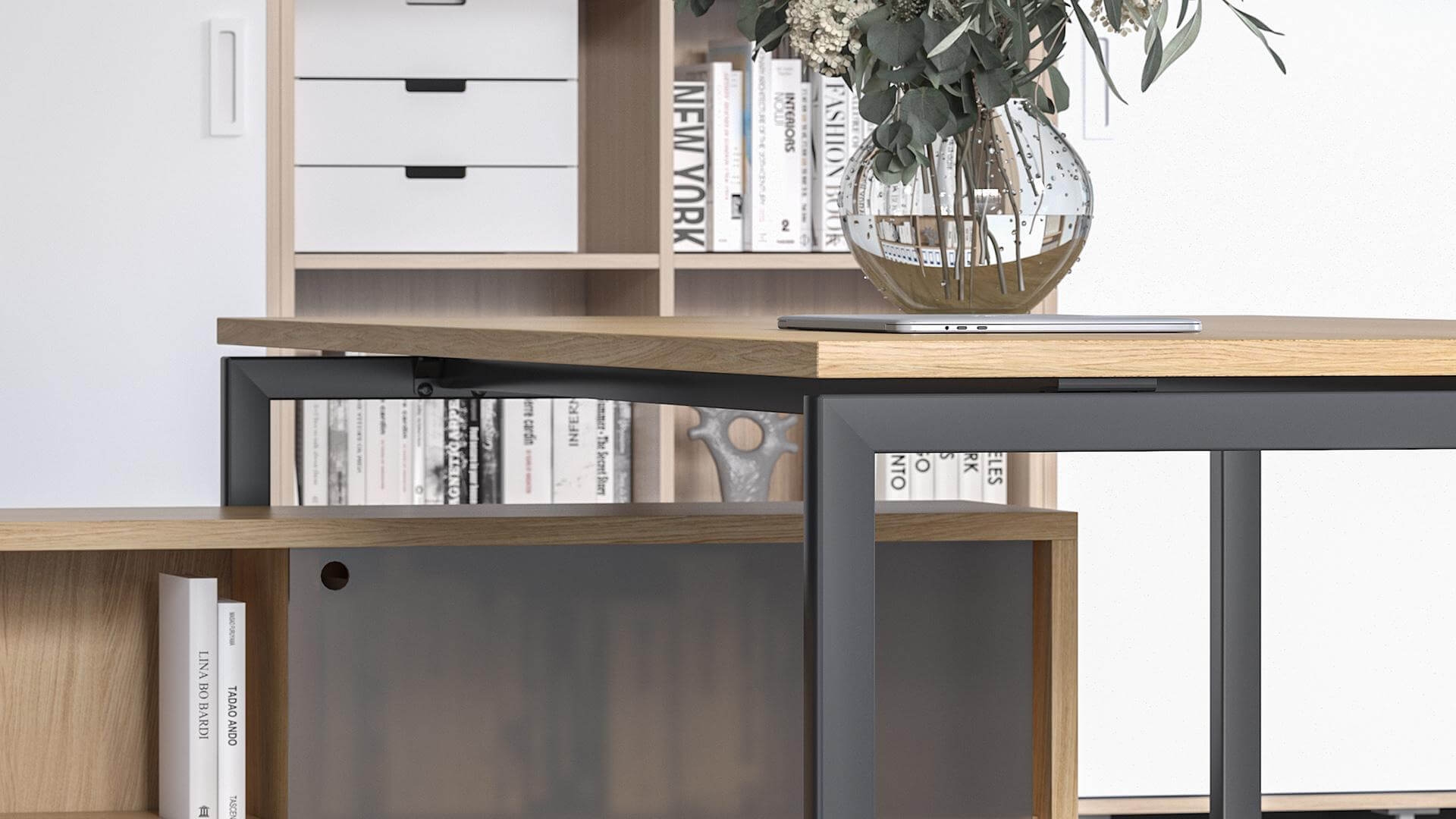 Nova O Executive Desk With Cut-Out for Wire