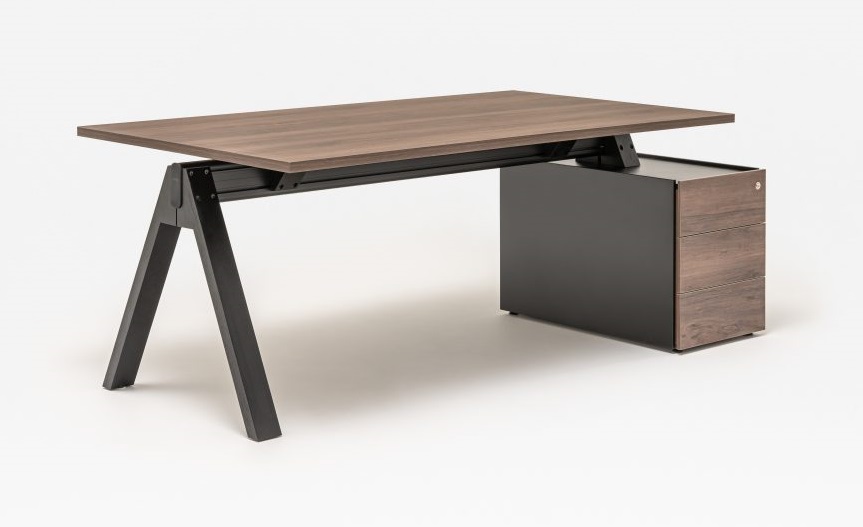 Viga Office Veneer Executive Desk w/Pedestal by MDD