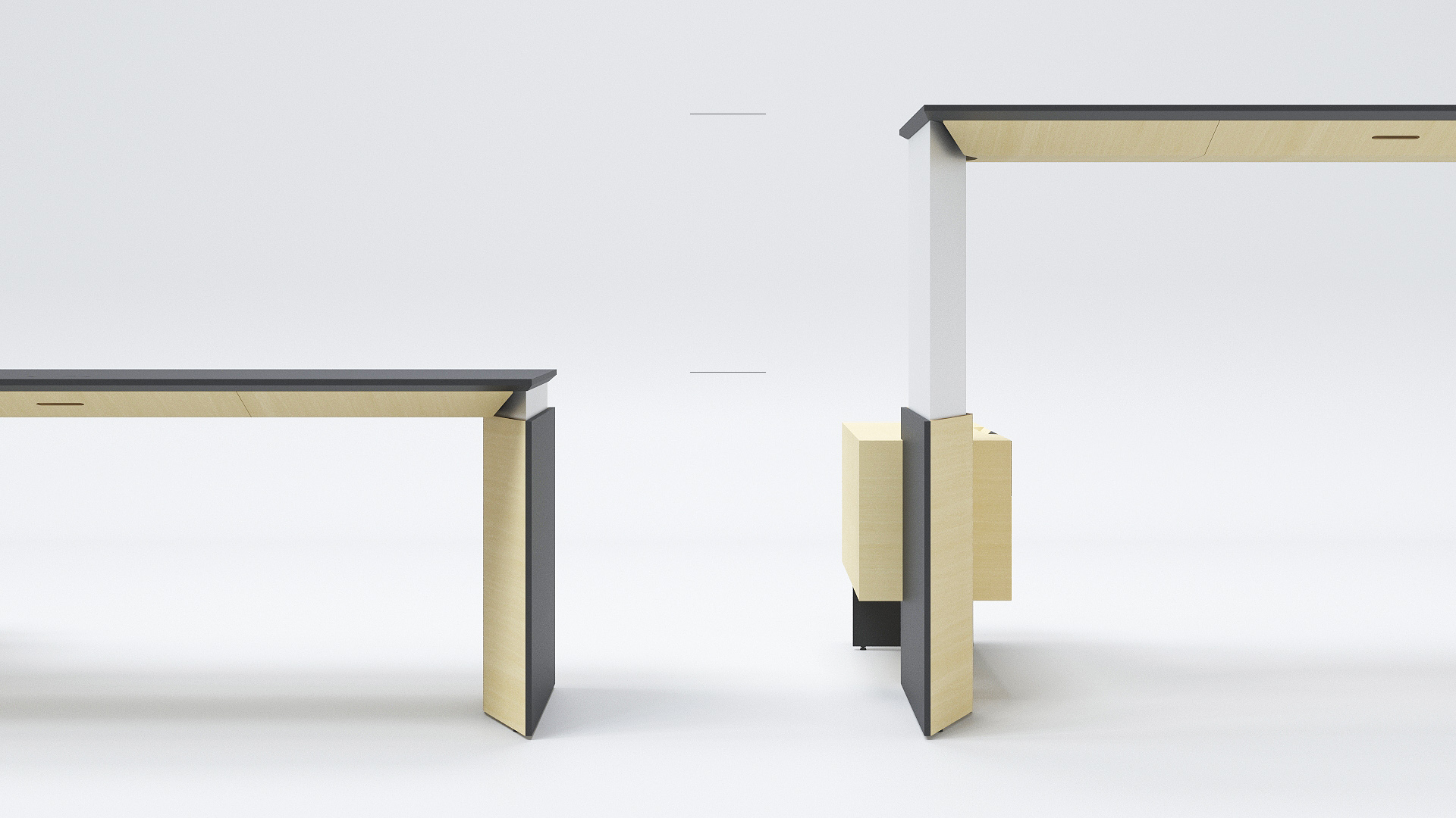 Move 70.8" Executive Sit-Stand Desk w/Built-in Power Socket Block, Qi Wireless Charging, Grommet & Cover for Power Socket