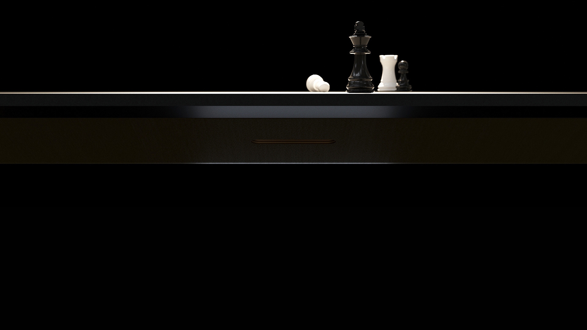 Move 78.7" Executive Fixed Desk in black