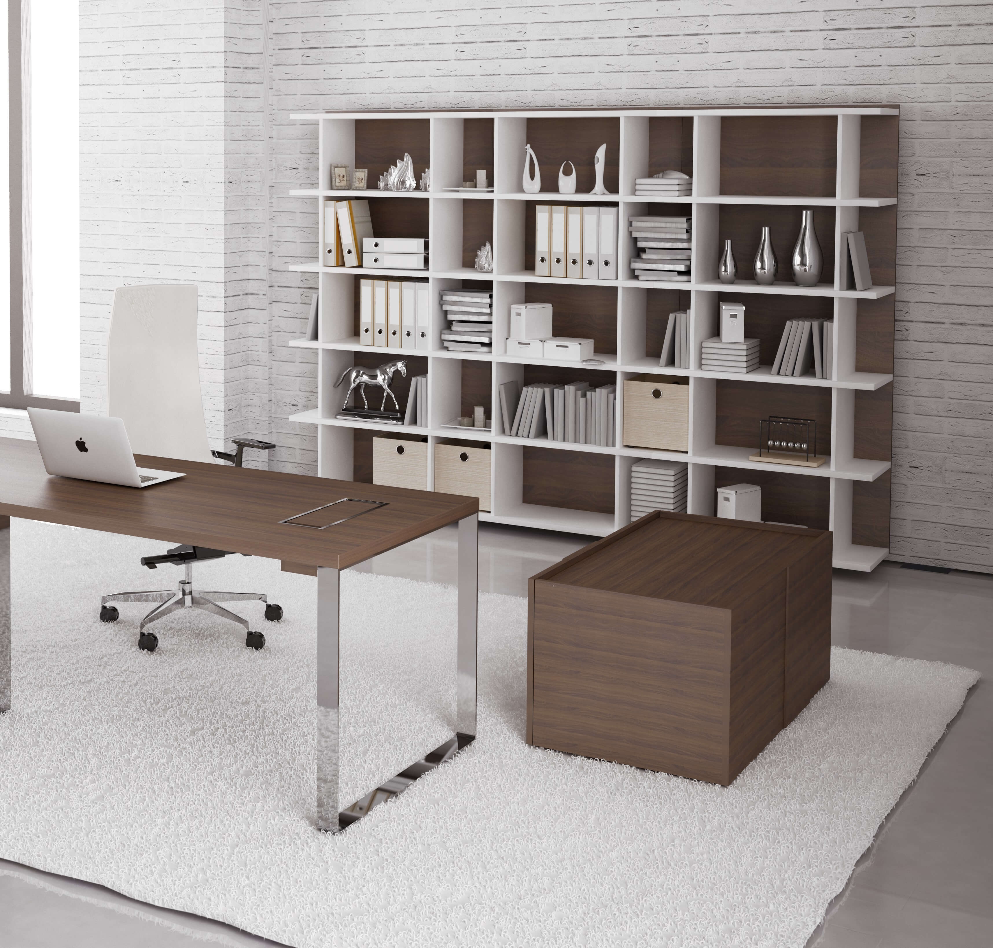 Plana Melamine Office Executive Set
