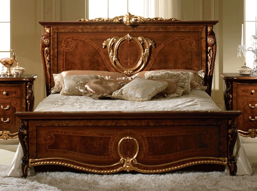 Donatello Wood Panel Bed, Queen Size
