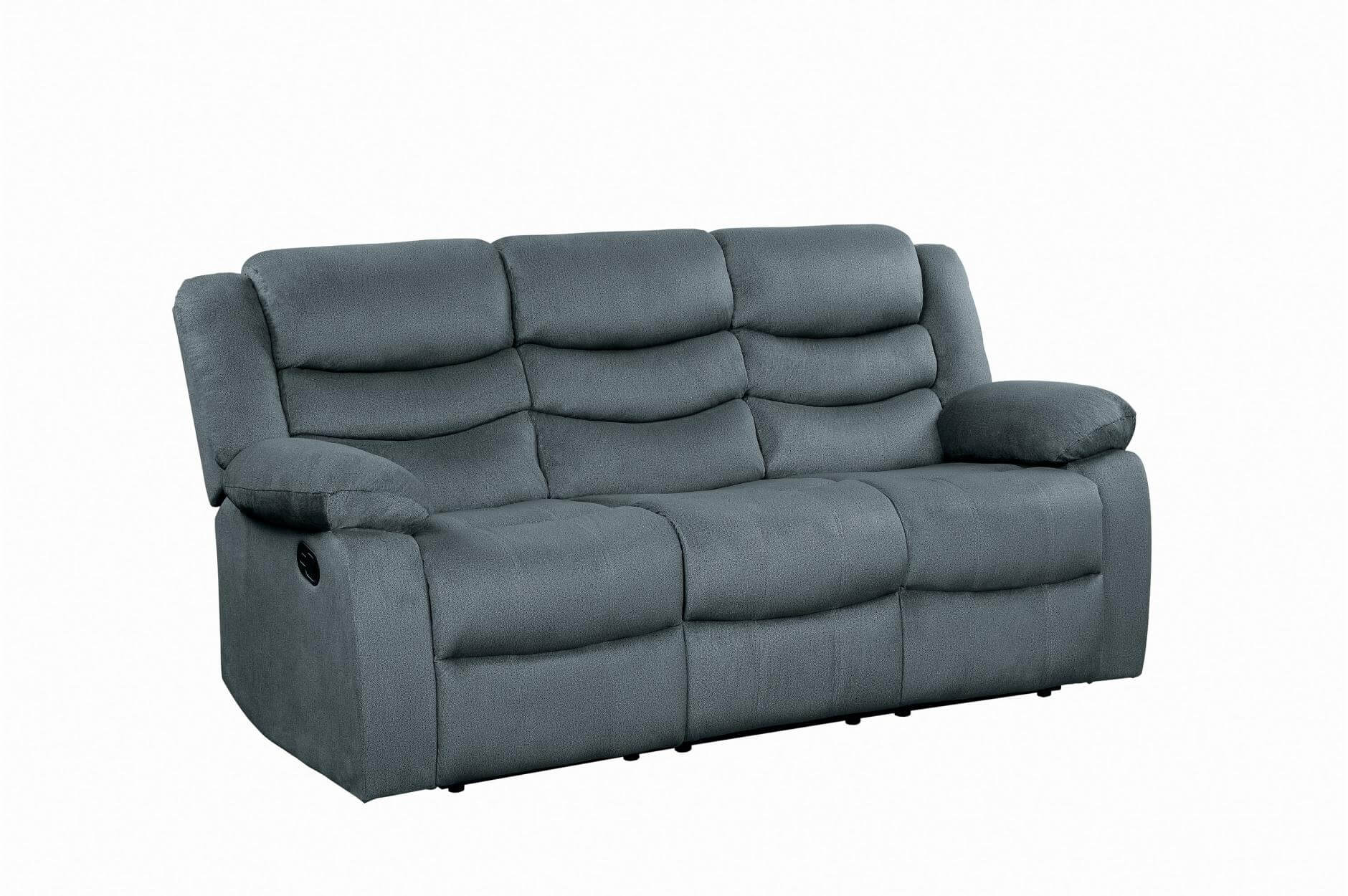 Discus Fabric Double Reclining Sofa by Homelegance