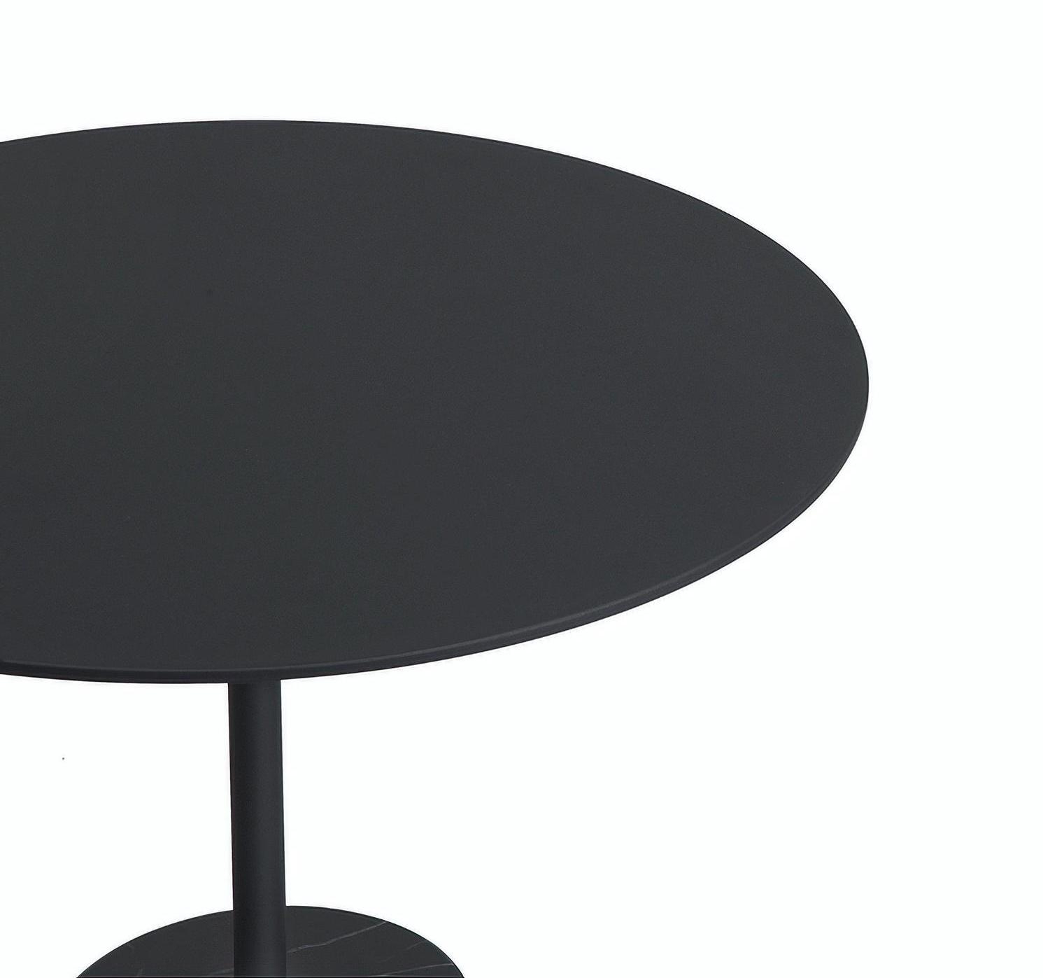 Circulo Round Steel/Marble End Table