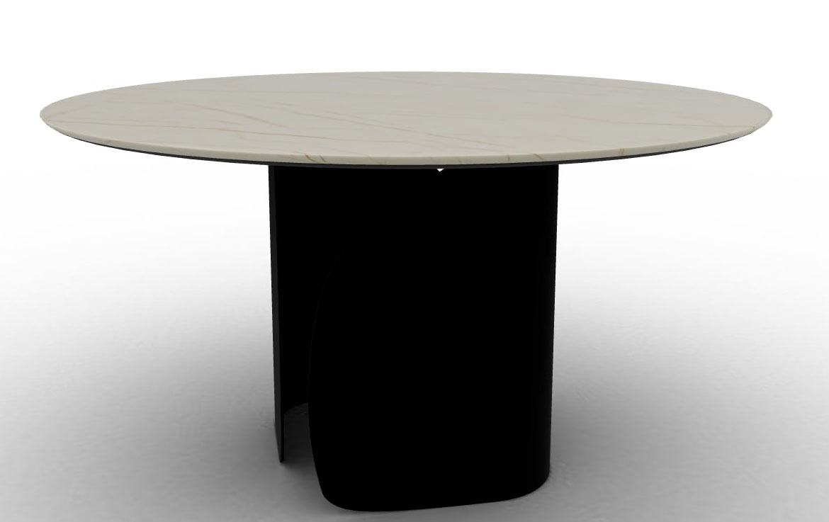 Twins Metal/Ceramic Round Dining Table