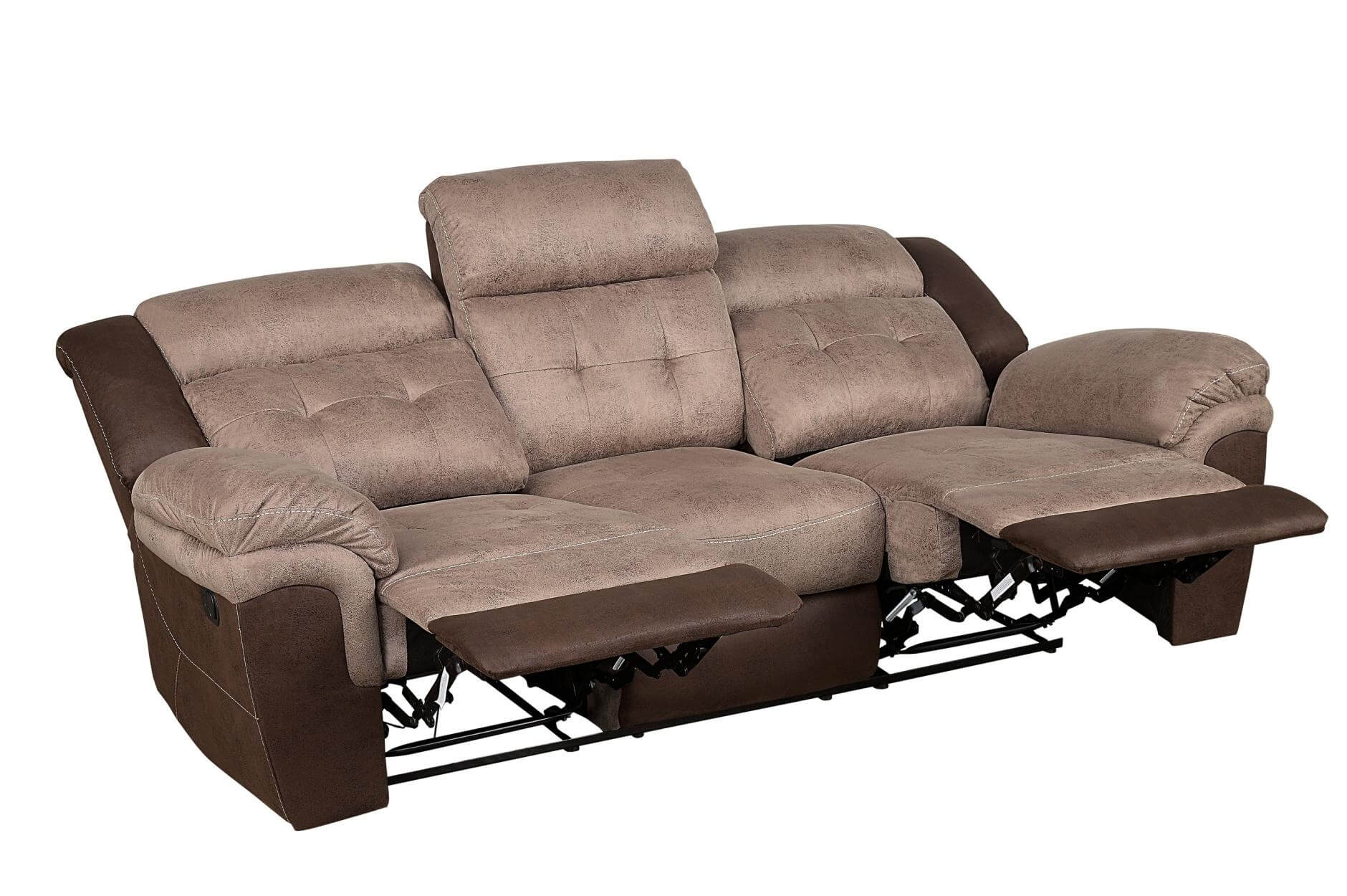 Chai Microfiber Double Reclining Sofa by Homelegance