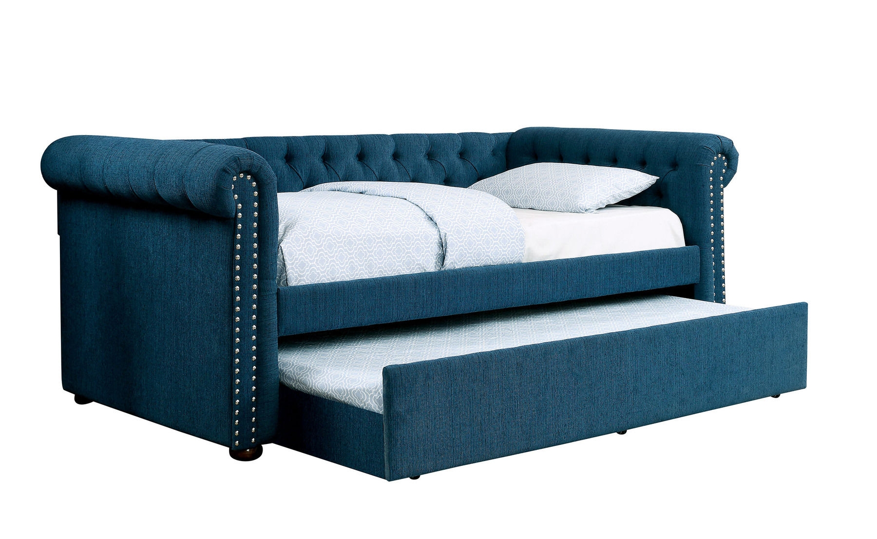 Leanna Fabric/Wood Daybed w/Trundle, Twin Size