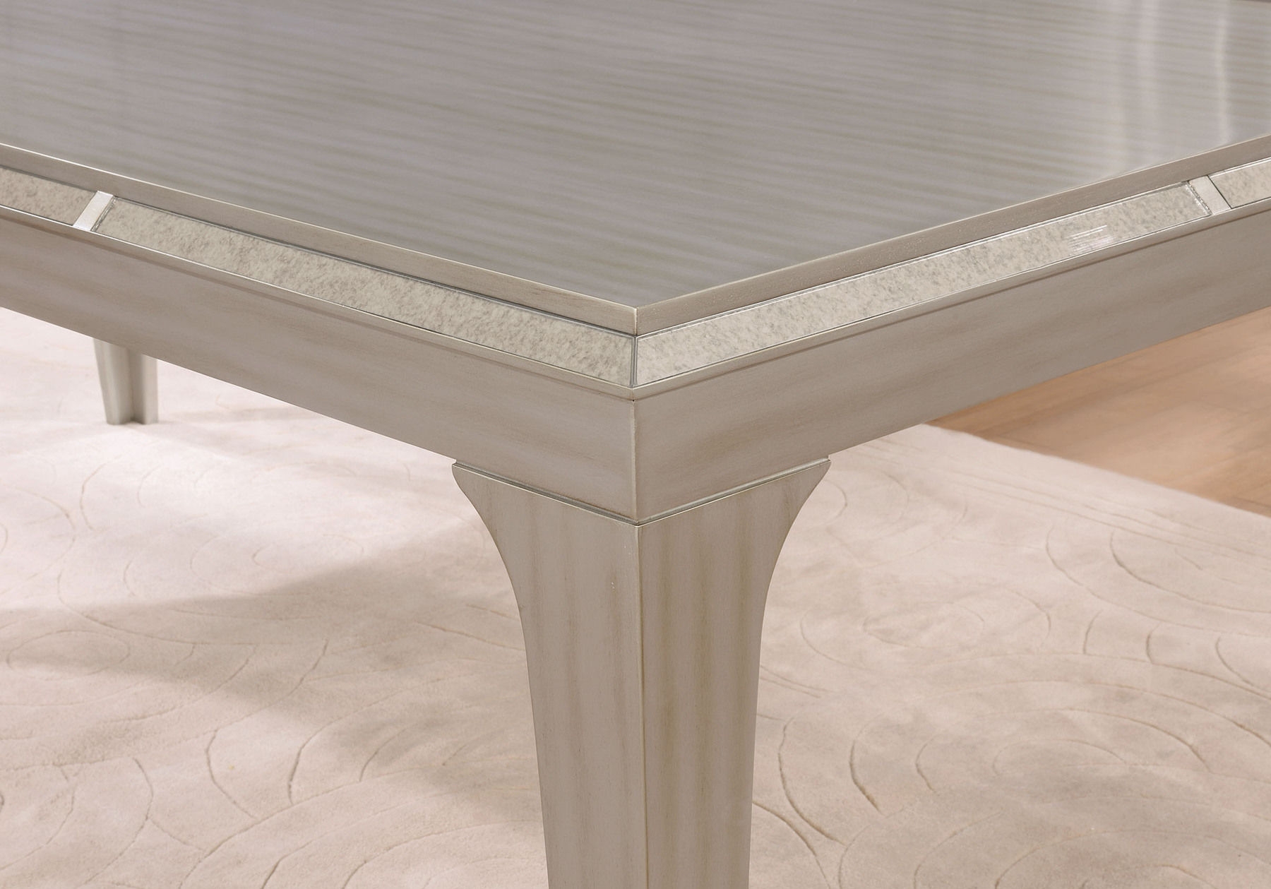 Diocles Mirror/Wood Rectangular Dining Table