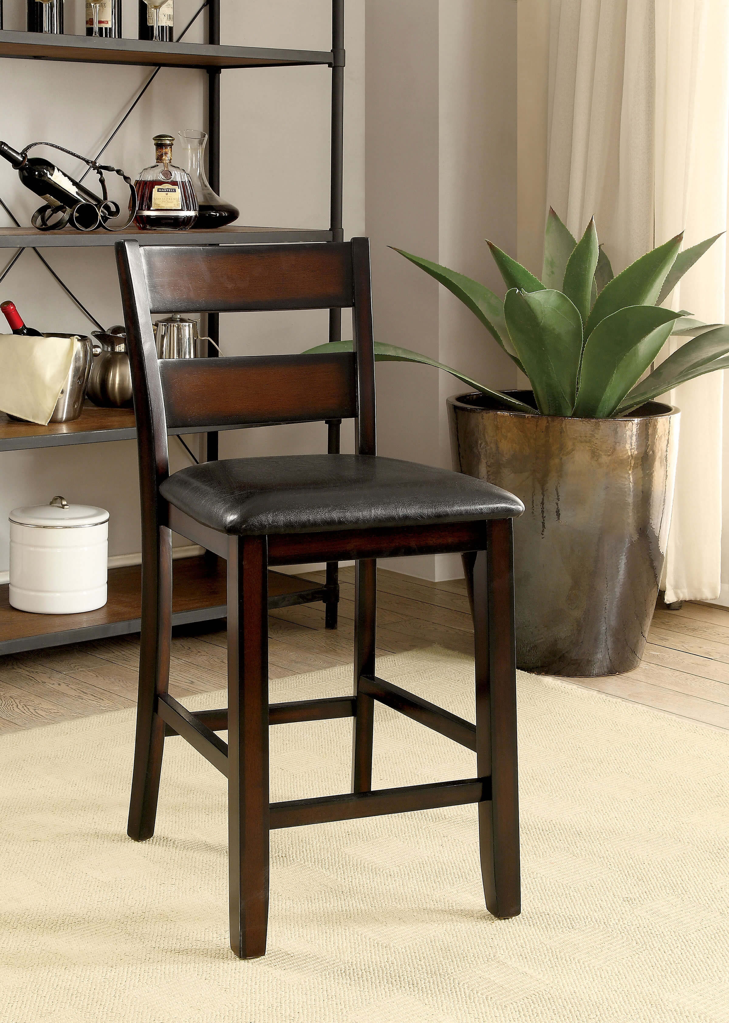 Norah 5-Piece Leatherette/Wood Counter Height Dining Set