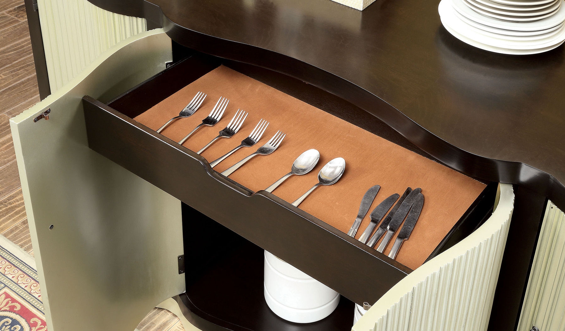 Ornette Wood Server w/4 Doors