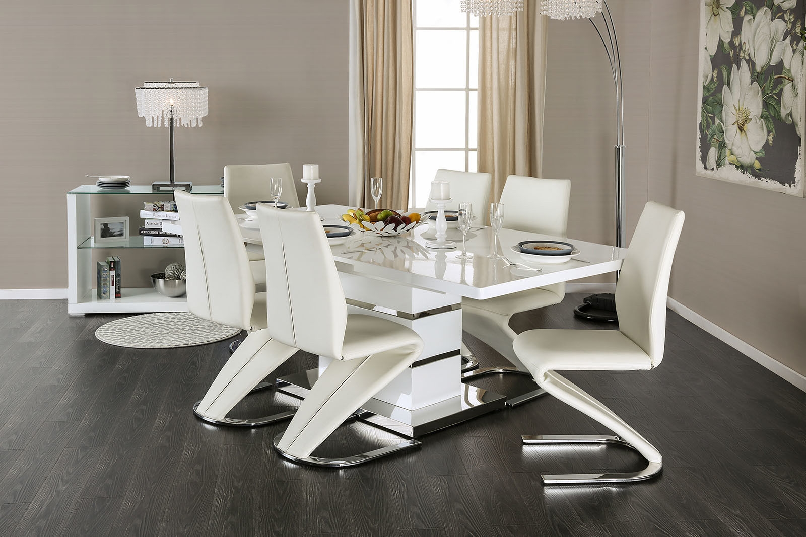 Midvale Wood Gloss Extendable Dining Set