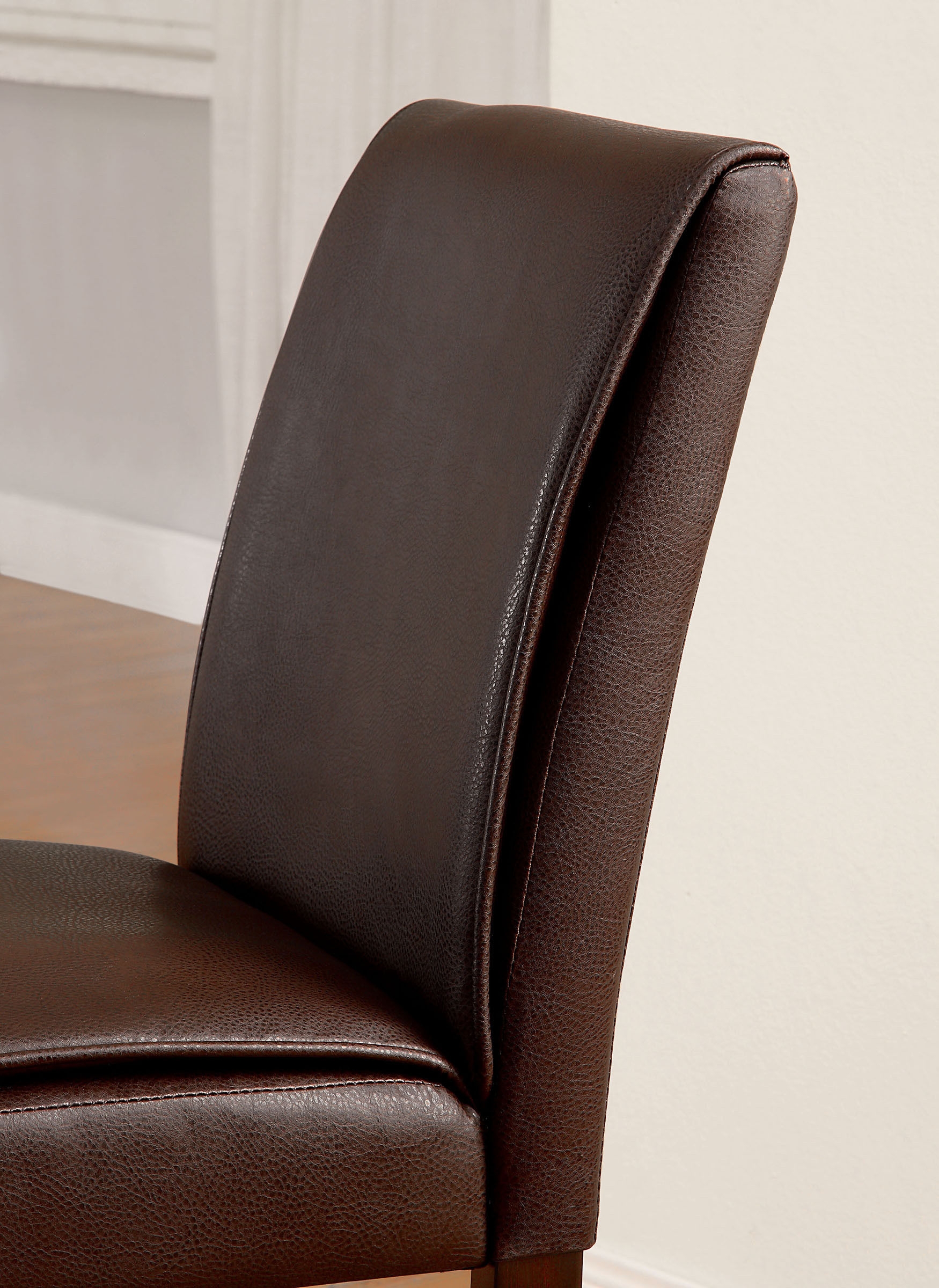 Gladstone Leatherette/Wood Dining Side Chair, Set of 2