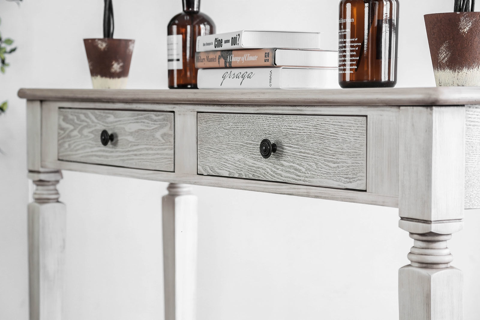 Joliet Wood Storage Sofa Table w/2 Drawers