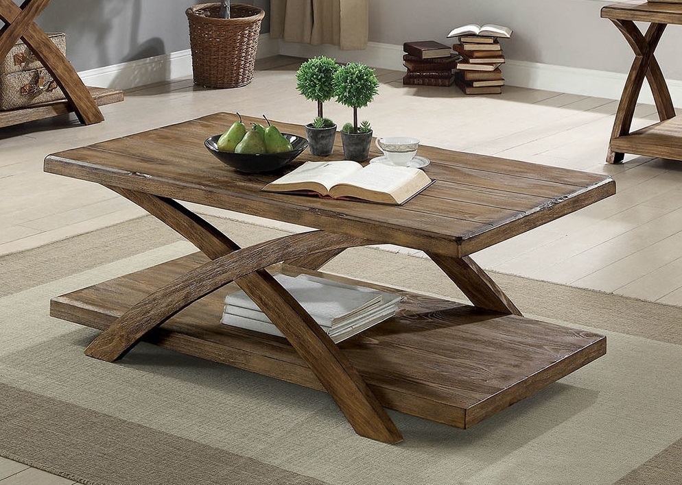 Bryanna Wood Storage Coffee Table Set