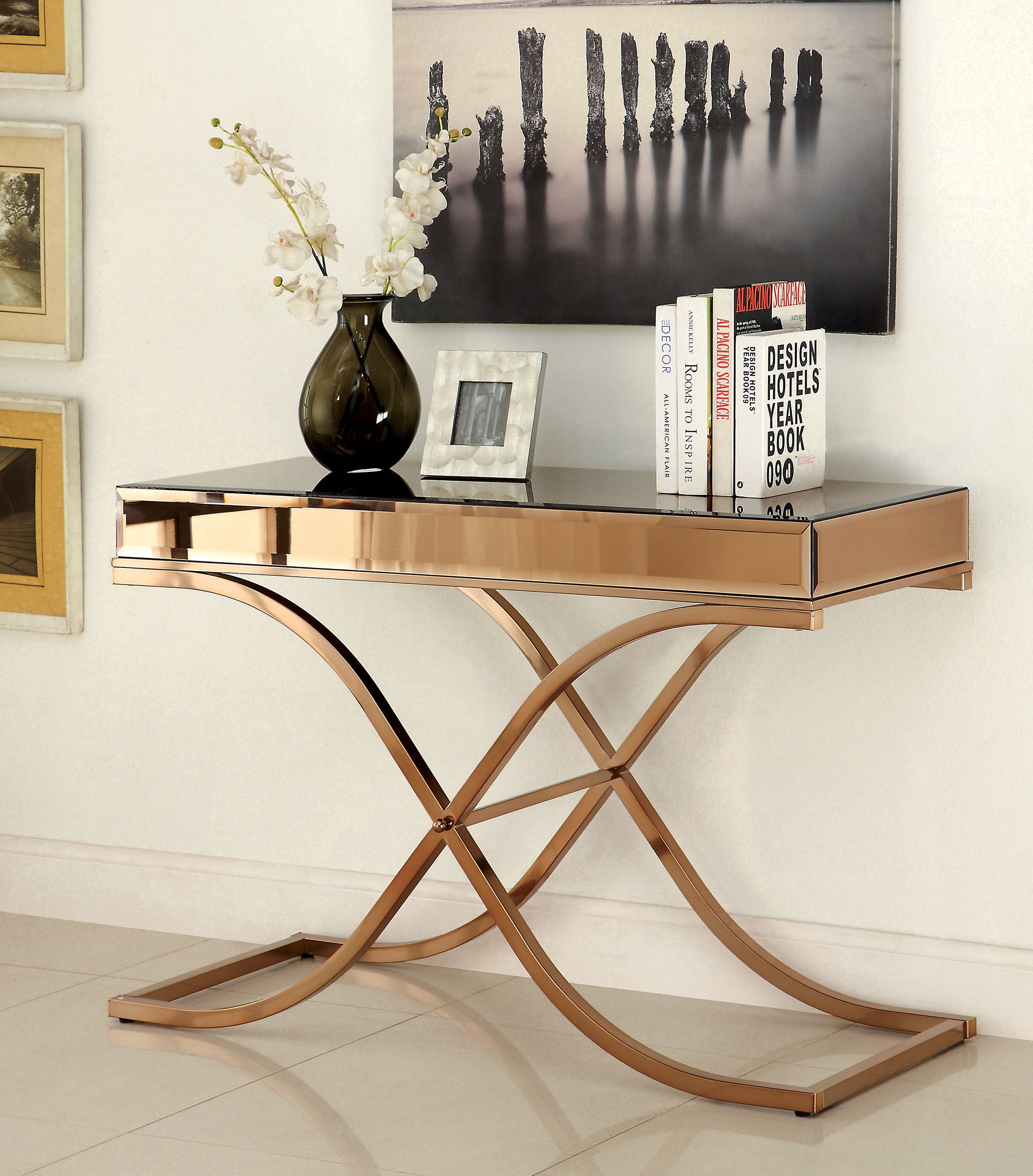 Sundance Mirror/Metal Coffee Table Set