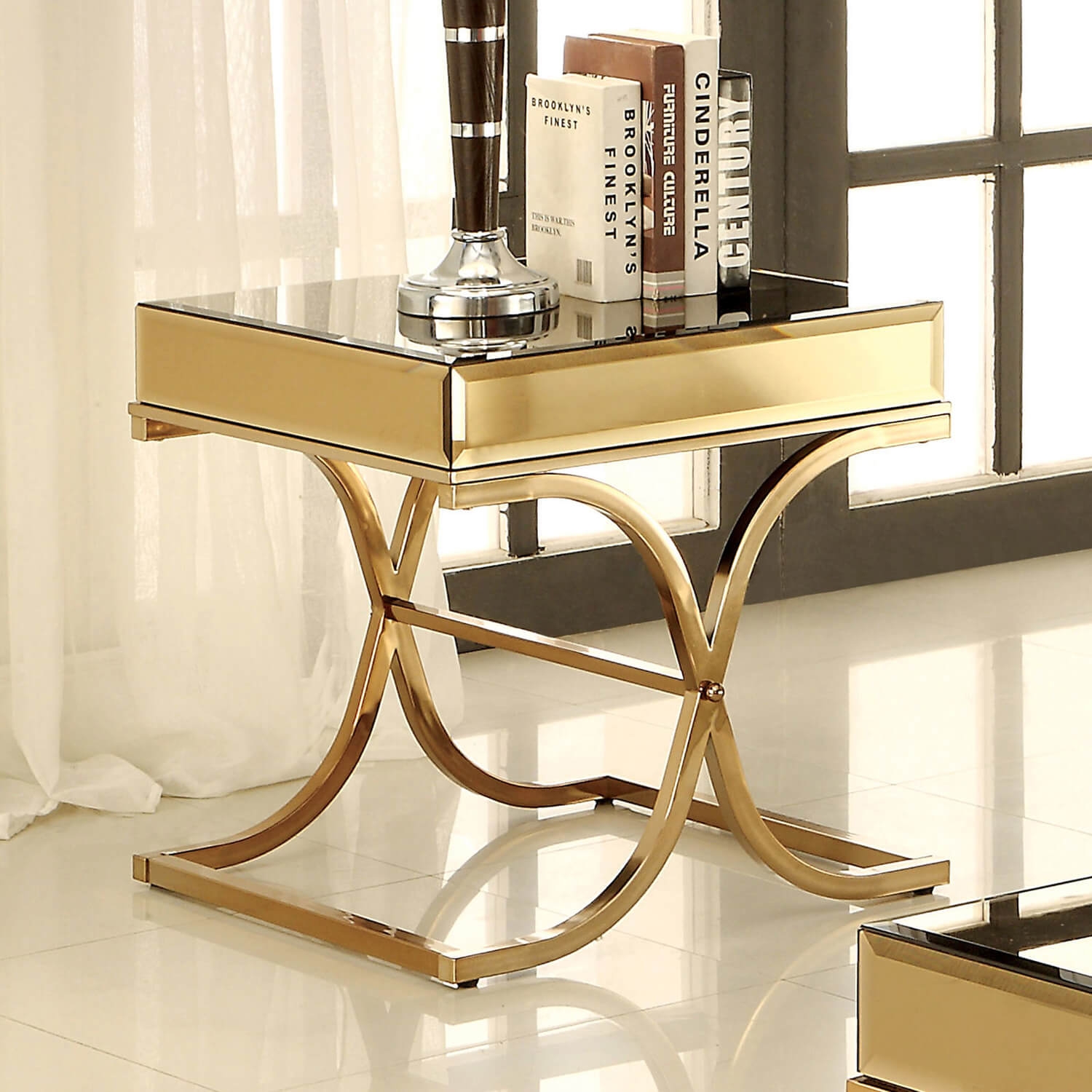 Sundance Mirror/Metal Coffee Table Set
