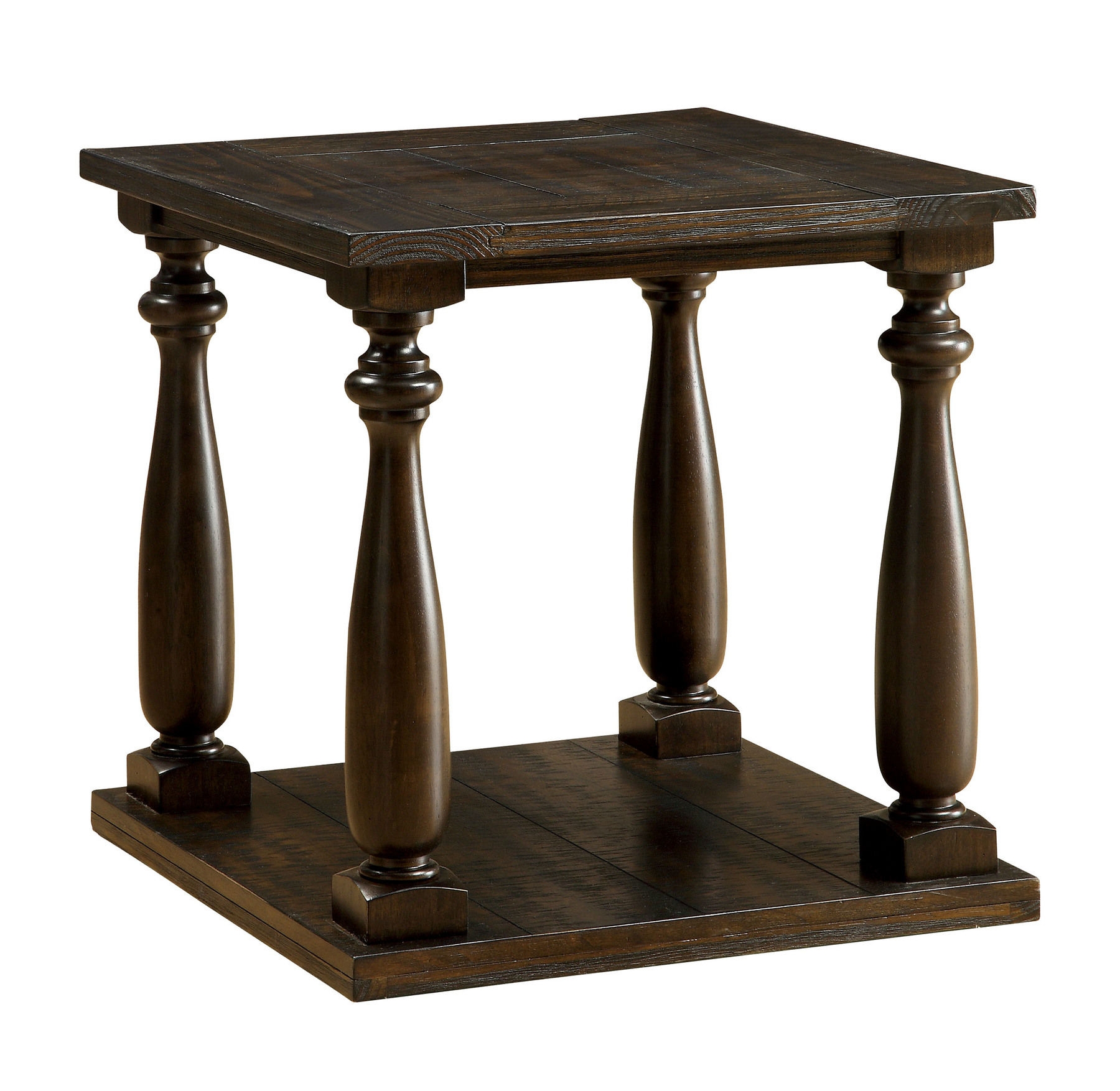 Luan Wood Storage End Table