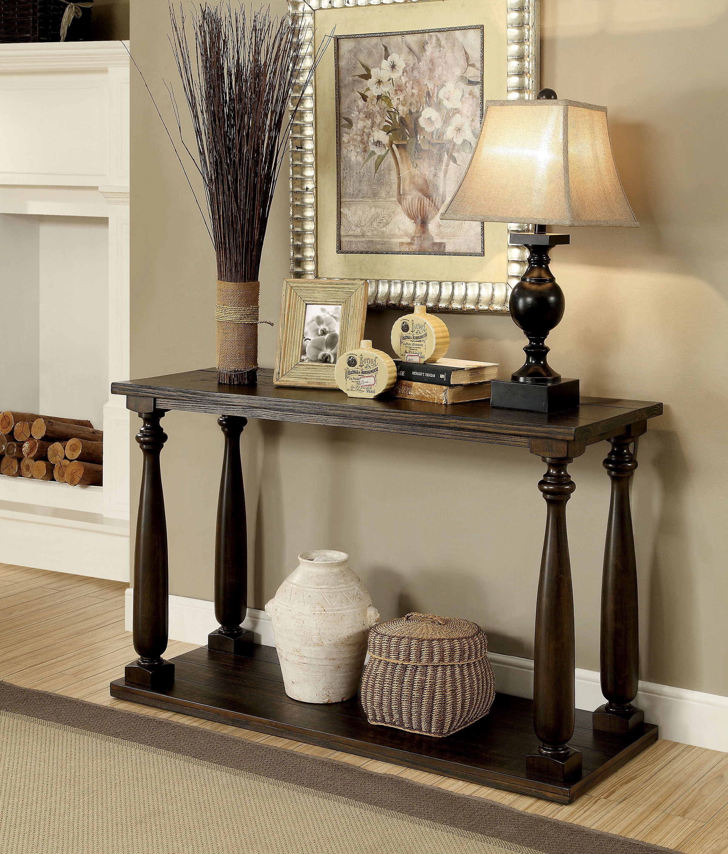 Luan Wood Storage Coffee Table Set