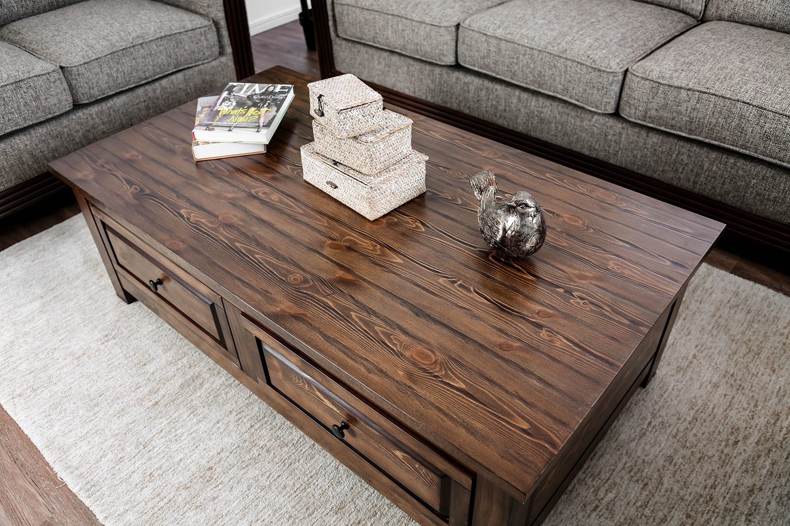 Annabel Wood Storage Coffee Table Set