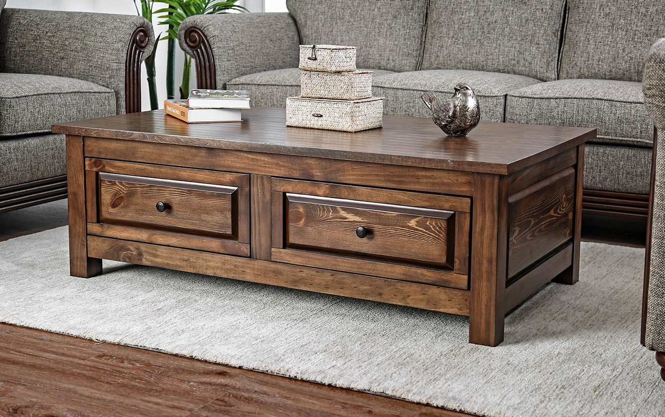 Annabel Wood Storage Coffee Table Set