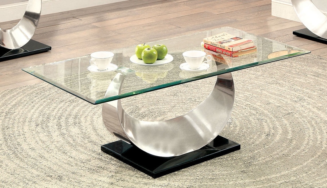 Orla Glass/Steel Coffee Table