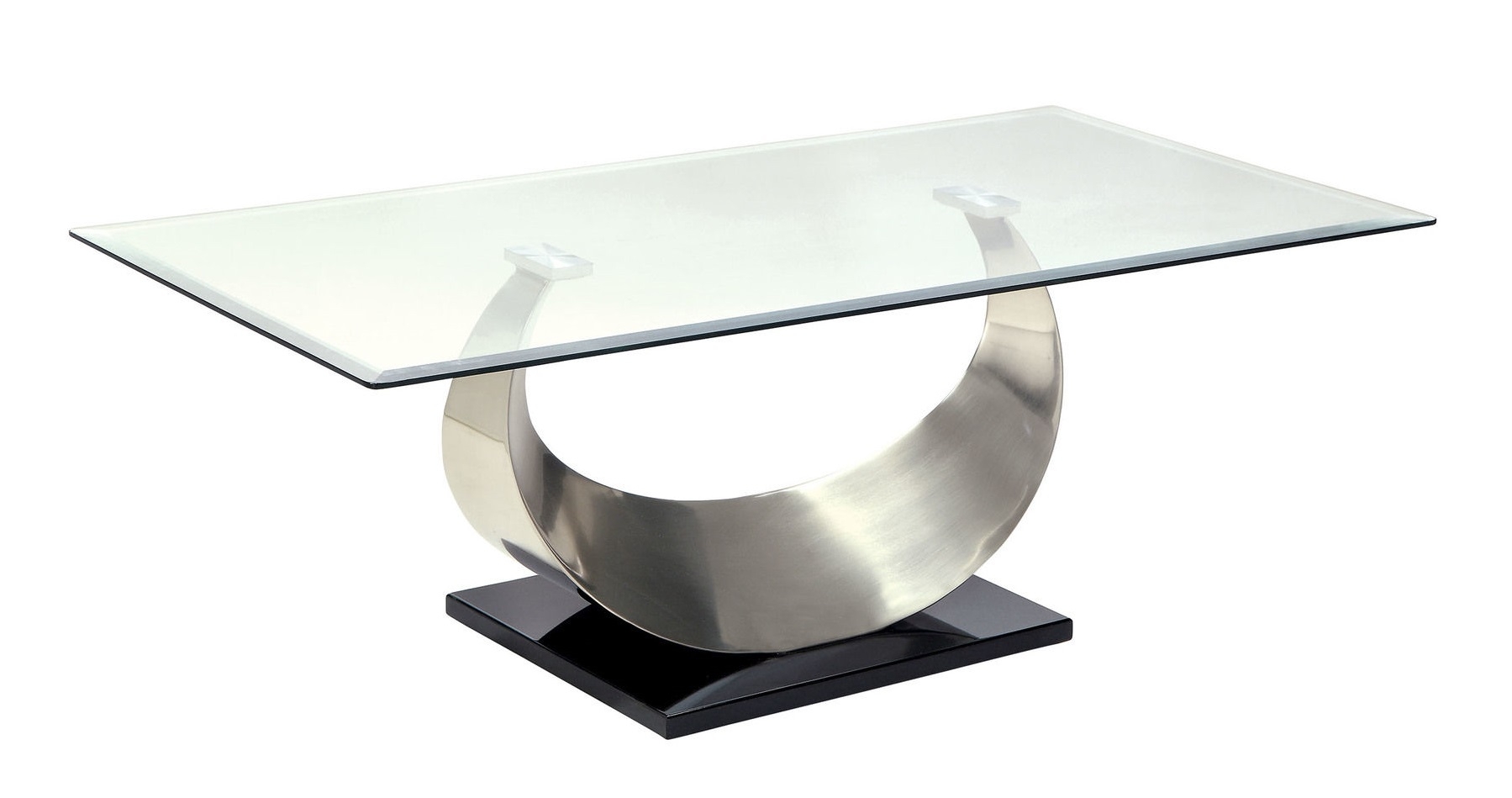 Orla Glass/Steel Coffee Table Set