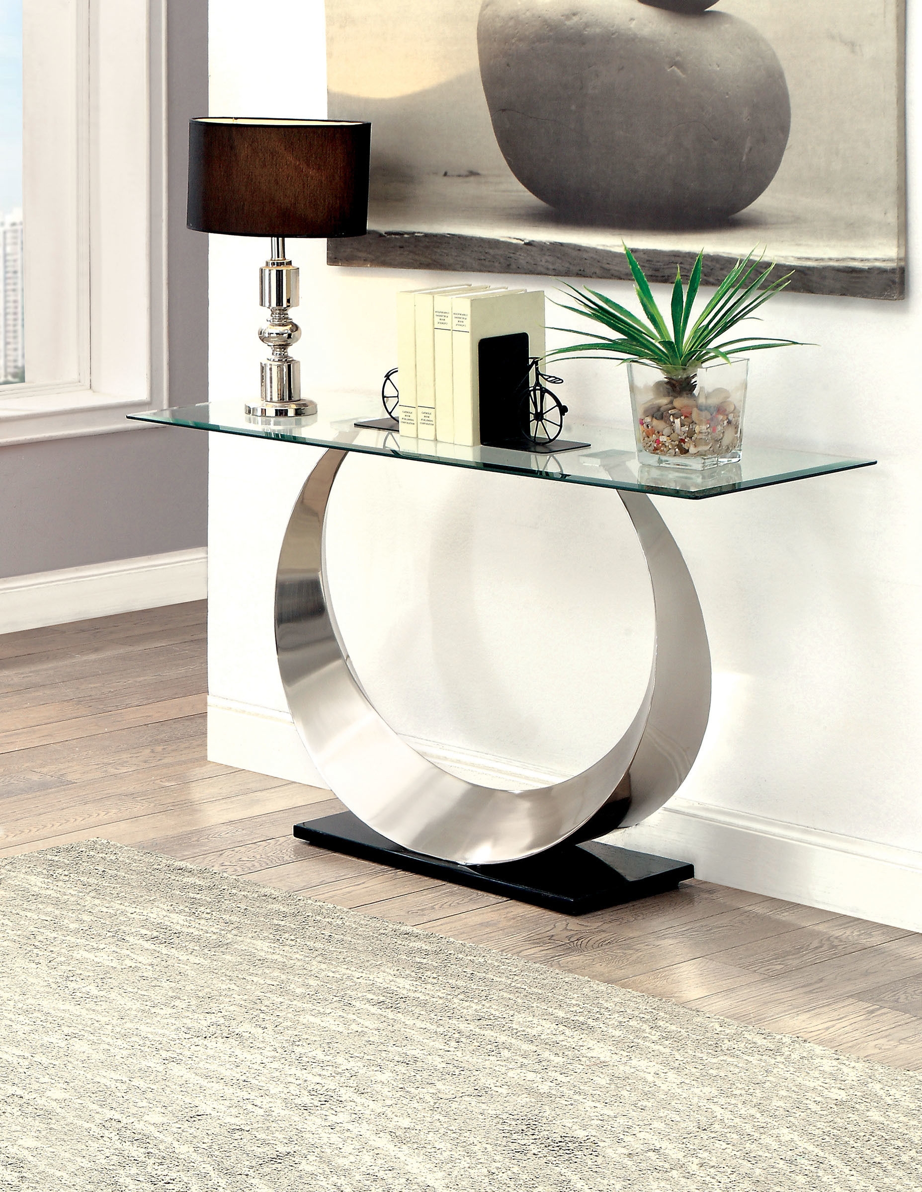 Orla Glass/Steel Coffee Table Set