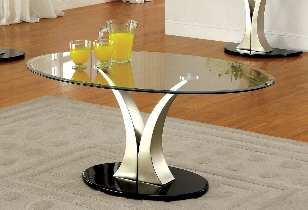 Valo Glass/Steel Coffee Table Set