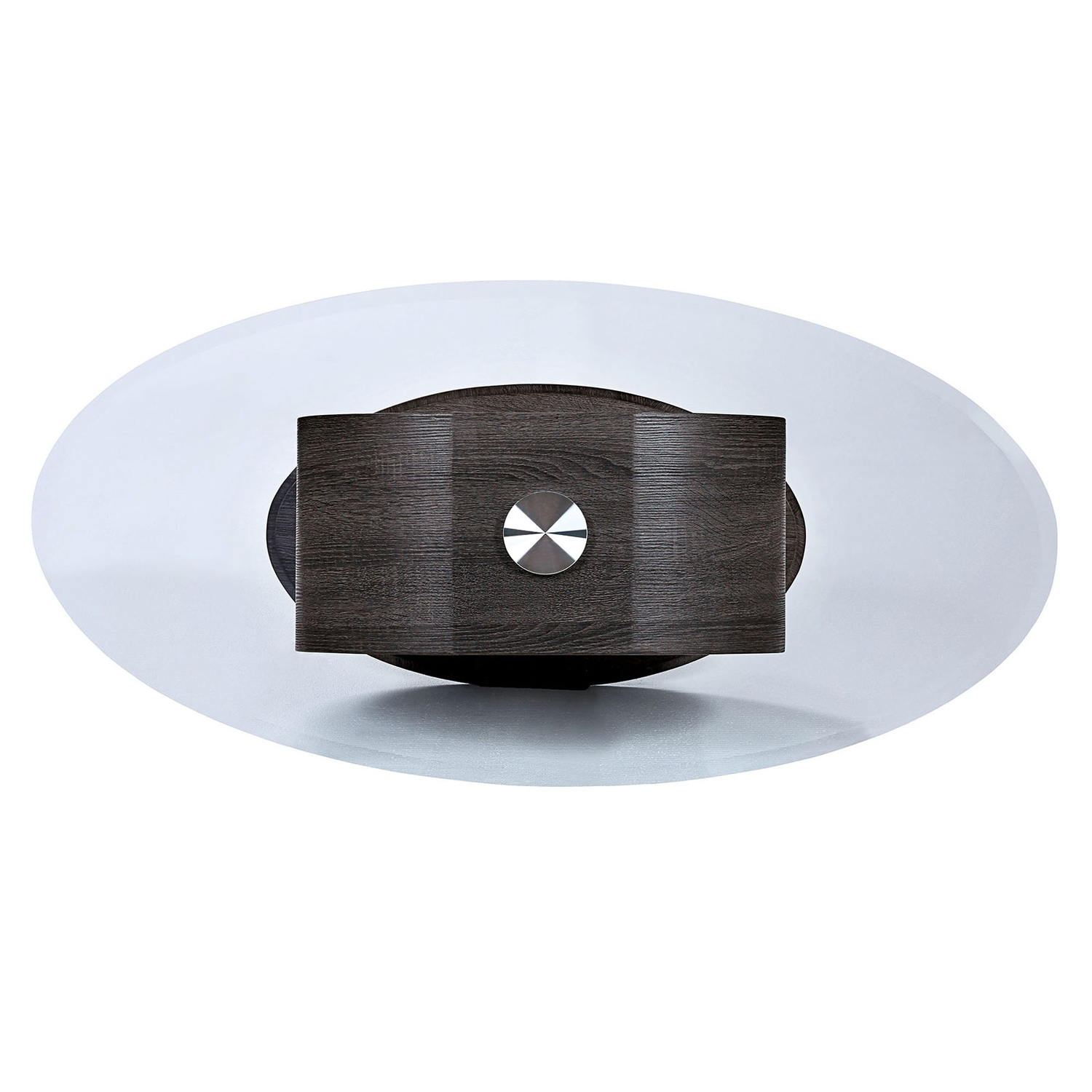 Lodia Glass/Lacquer Oval Coffee Table Set