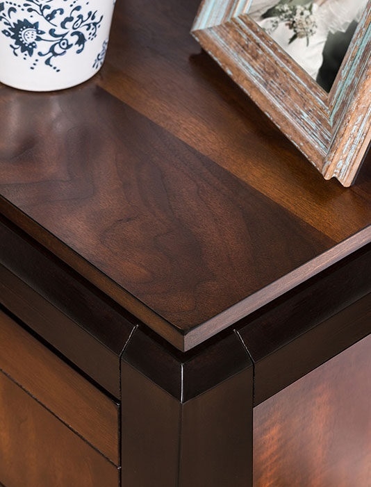 Patra Wood Nightstand w/2 Drawers