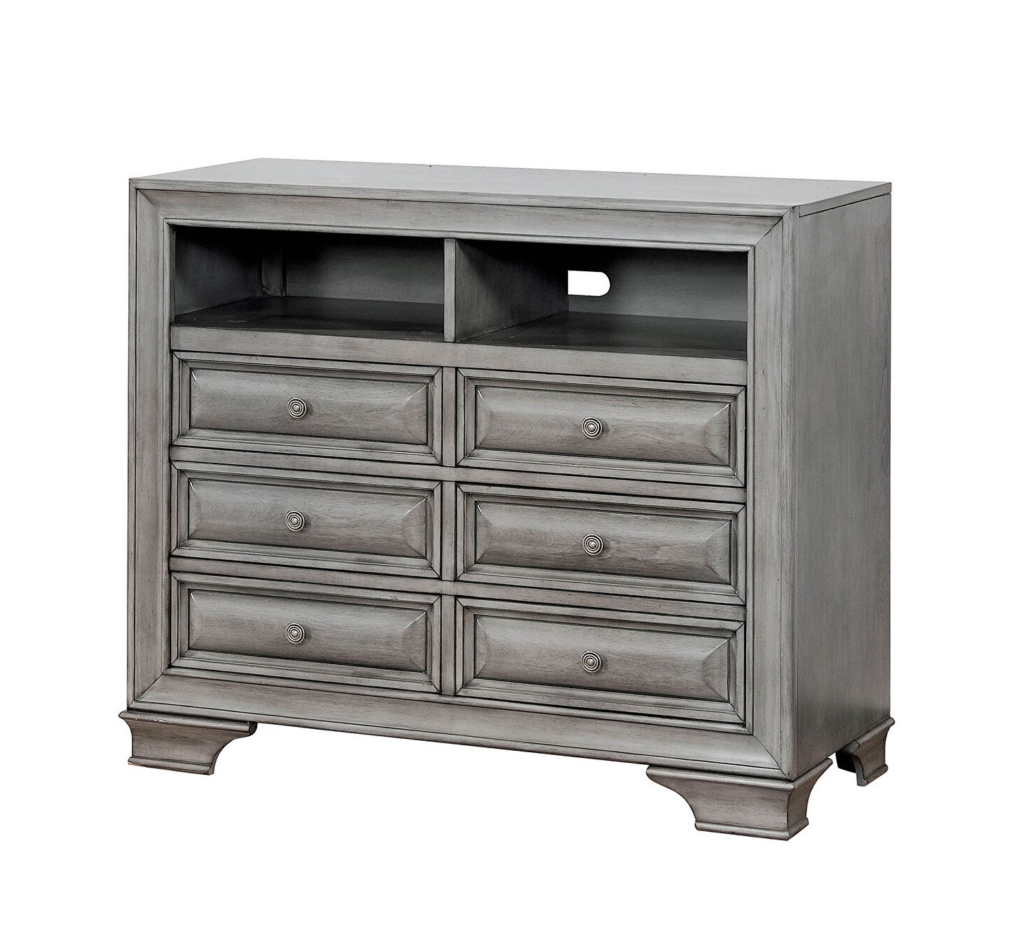 Brandt Wood TV Stand w/6 Drawers