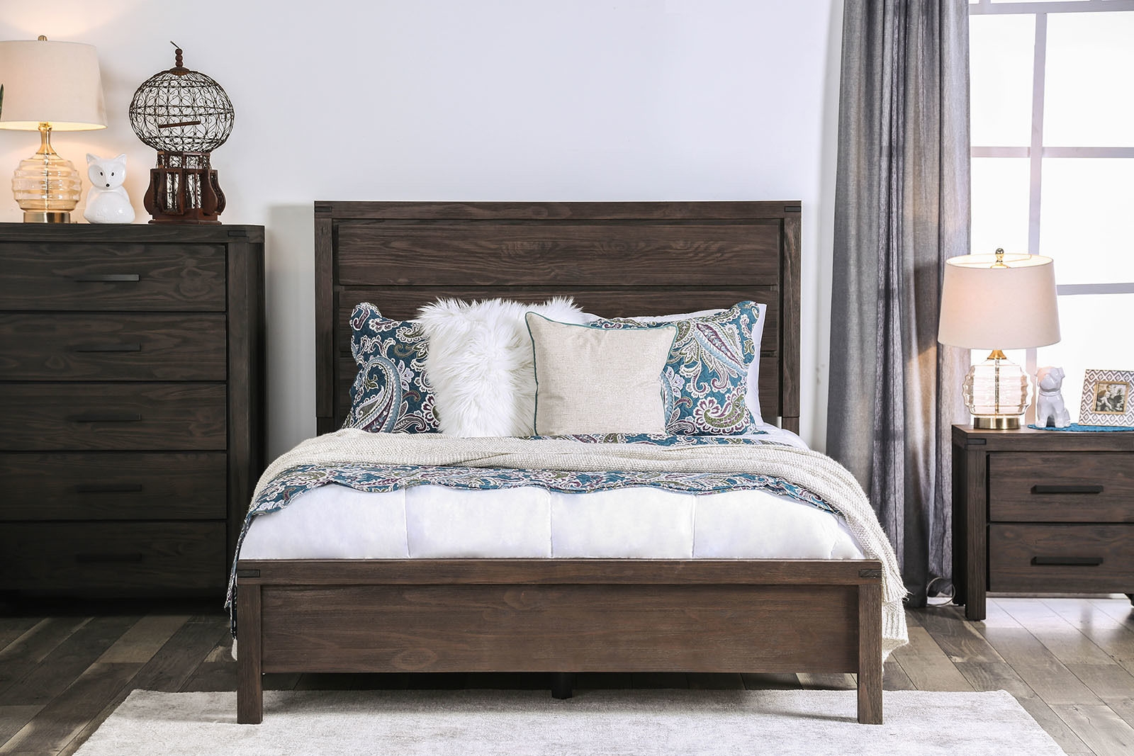 Rexburg Wood Panel Bedroom Set