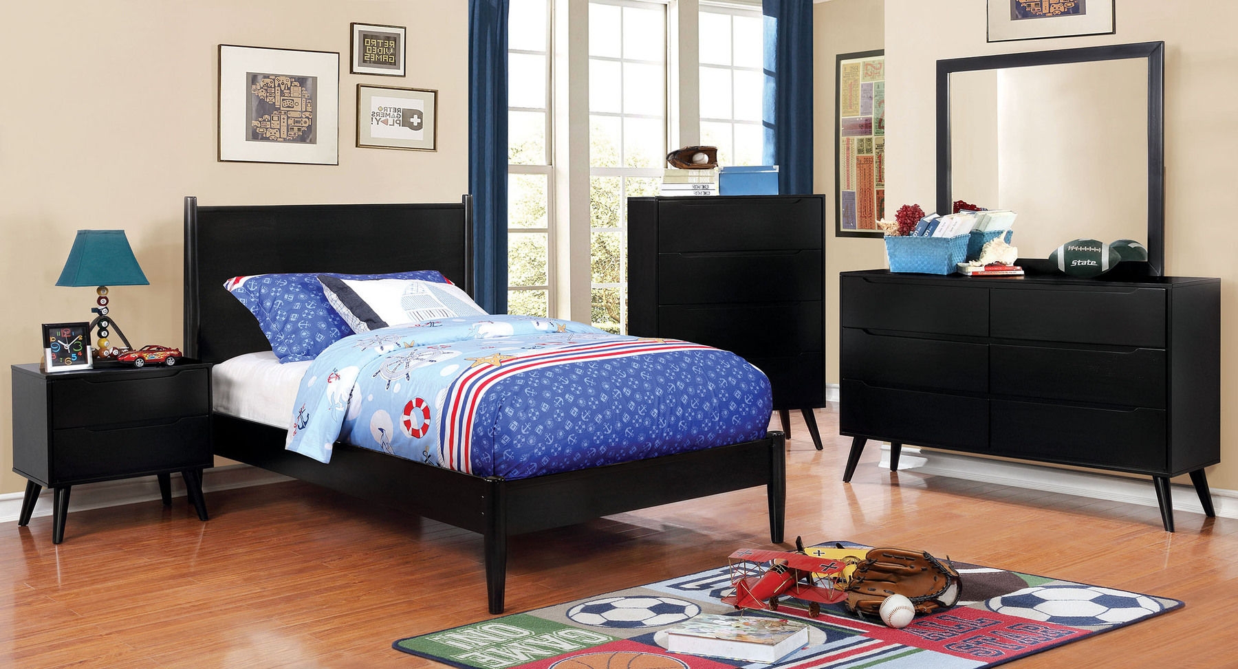 Lennart Wood Panel Bedroom Set