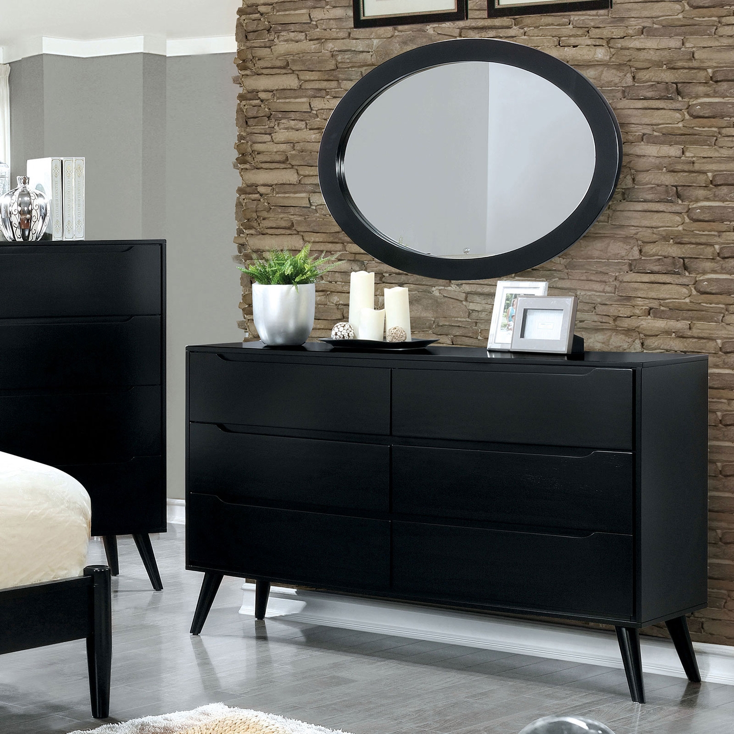 Lennart Wood Double Dresser w/6 Drawers