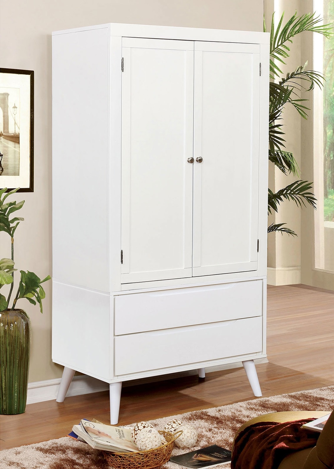 Lennart Wood Armoire w/2 Doors & 2 Drawers