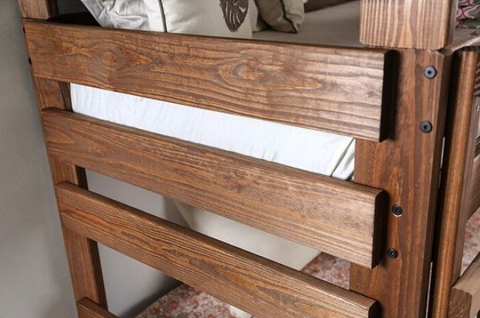 Polyanna Wood Triple Decker Bunk Bed, Twin Size